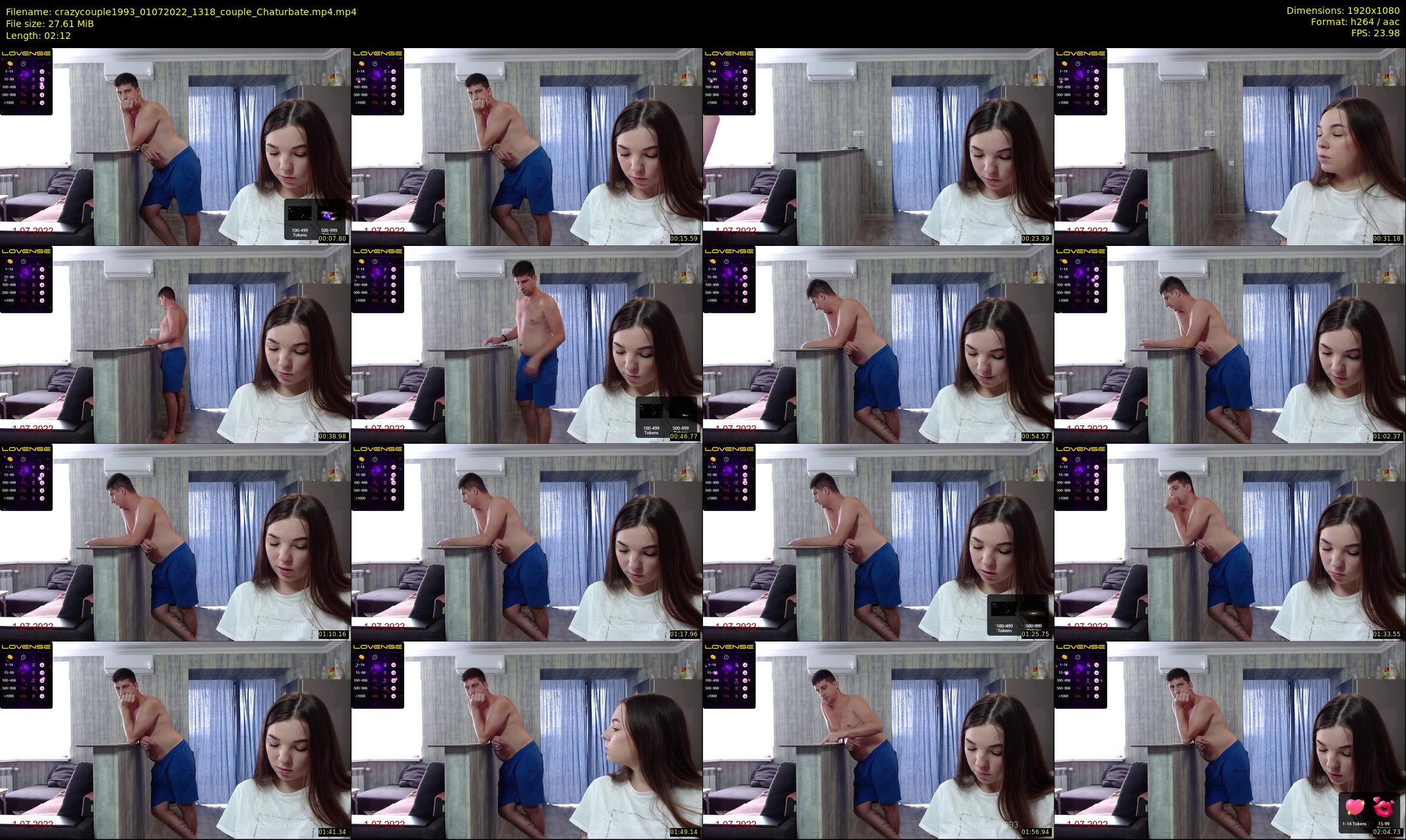 crazycouple1993 — 3 minute Chaturbate couple cam show recording, 1080p, Jul 1, 2022