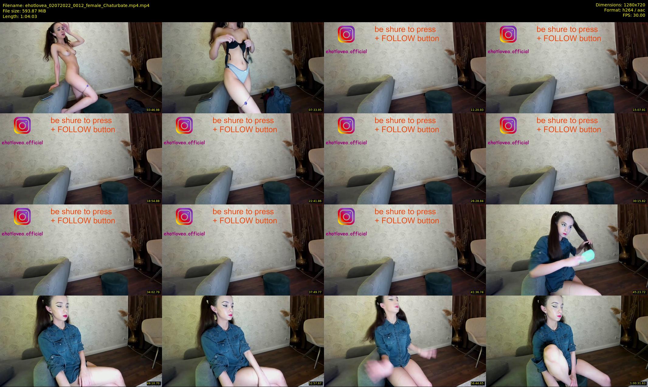 ehotlovea — 65 minute Chaturbate female cam show recording, 720p, Jul 2, 2022