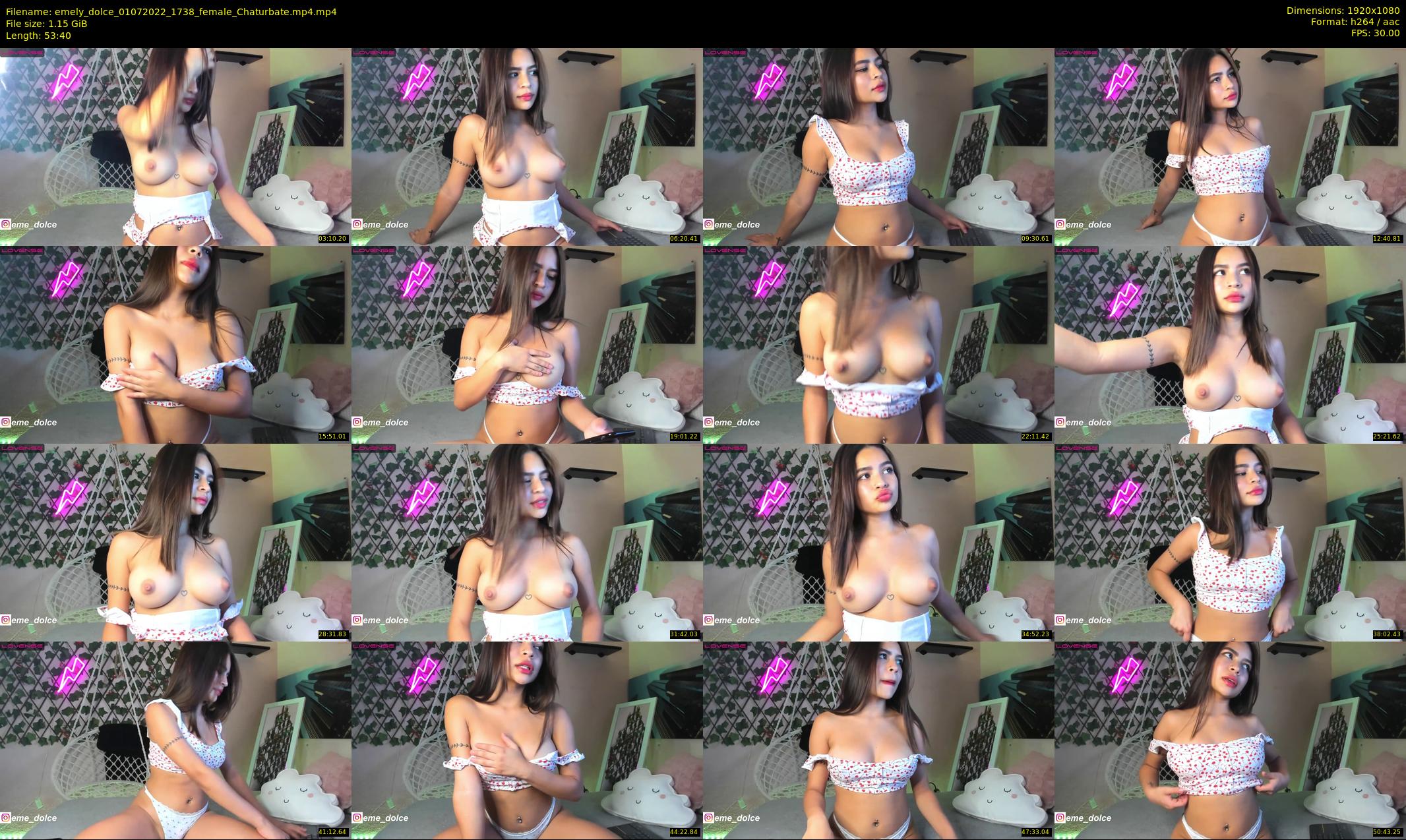 emely_dolce — 54 minute Chaturbate female cam show recording, 1080p, Jul 1, 2022
