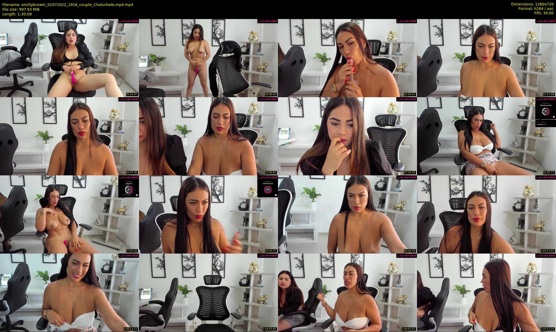 emillybrowm — 91 minute Chaturbate couple cam show recording, 720p, Jul 1, 2022