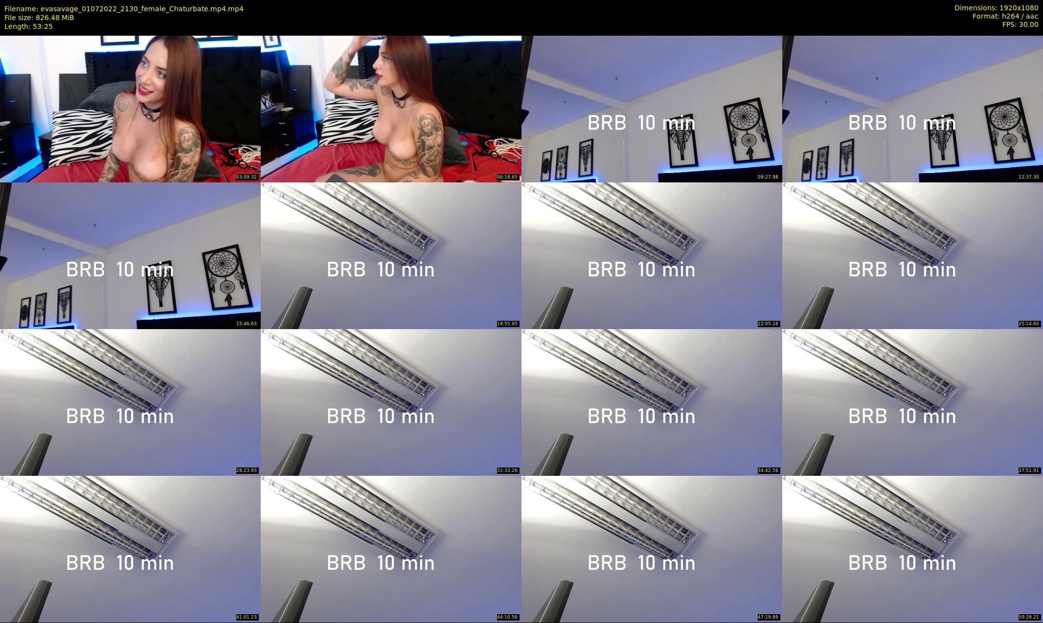 evasavage — 54 minute Chaturbate female cam show recording, 1080p, Jul 1, 2022