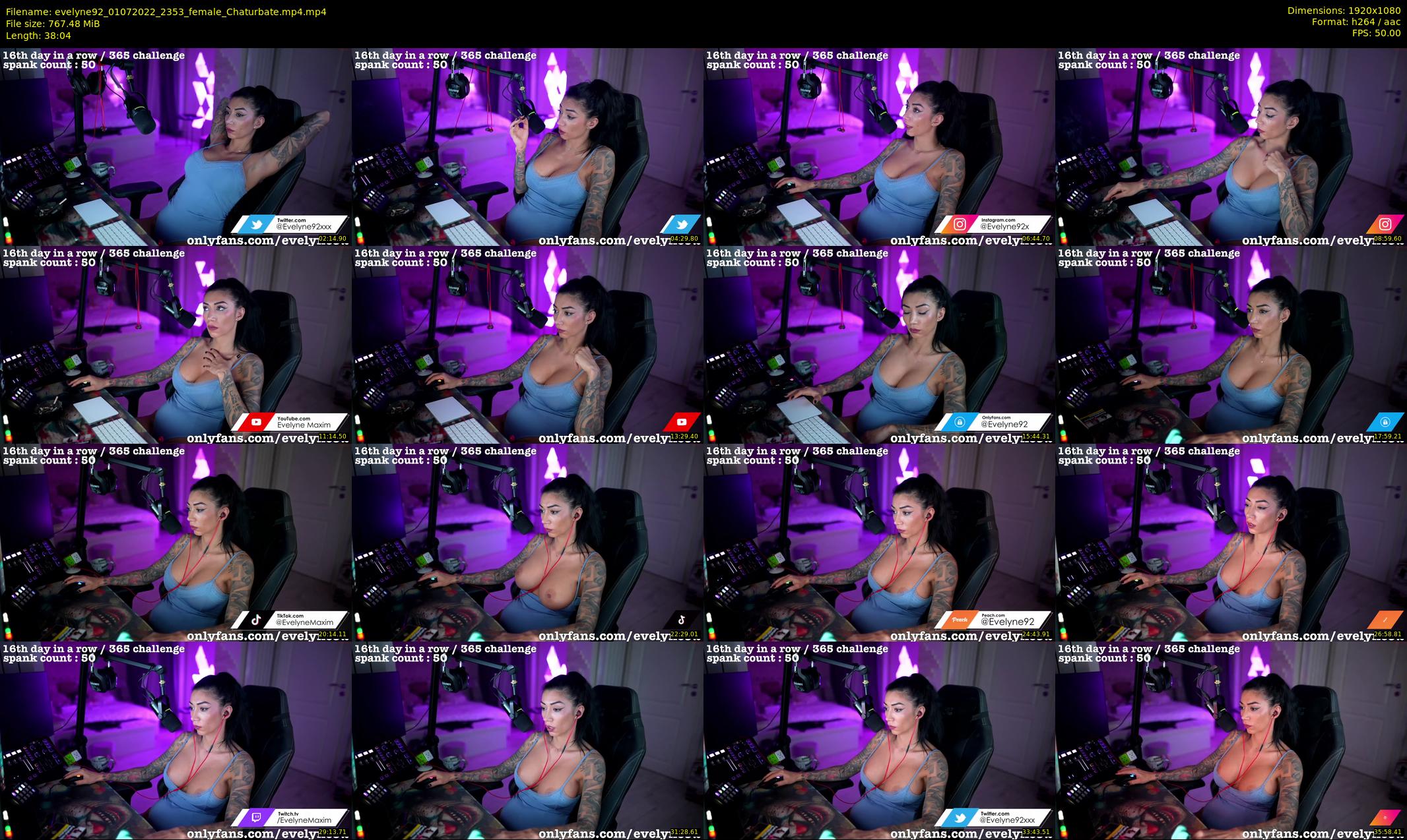evelyne92 — 39 minute Chaturbate female cam show recording, 1080p, Jul 1, 2022