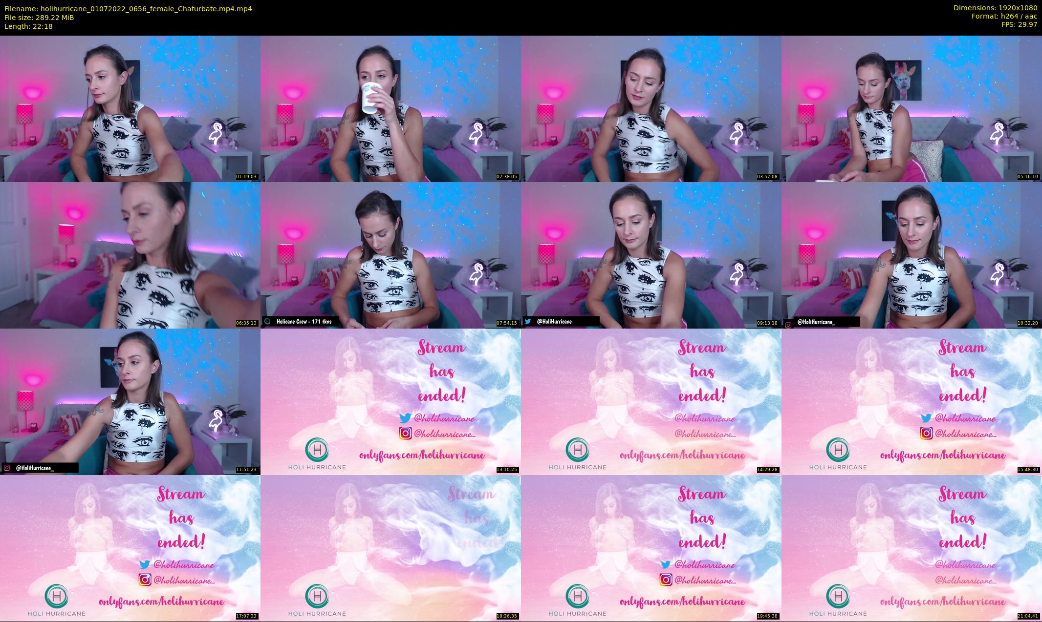holihurricane — 23 minute Chaturbate female cam show recording, 1080p, Jul 1, 2022