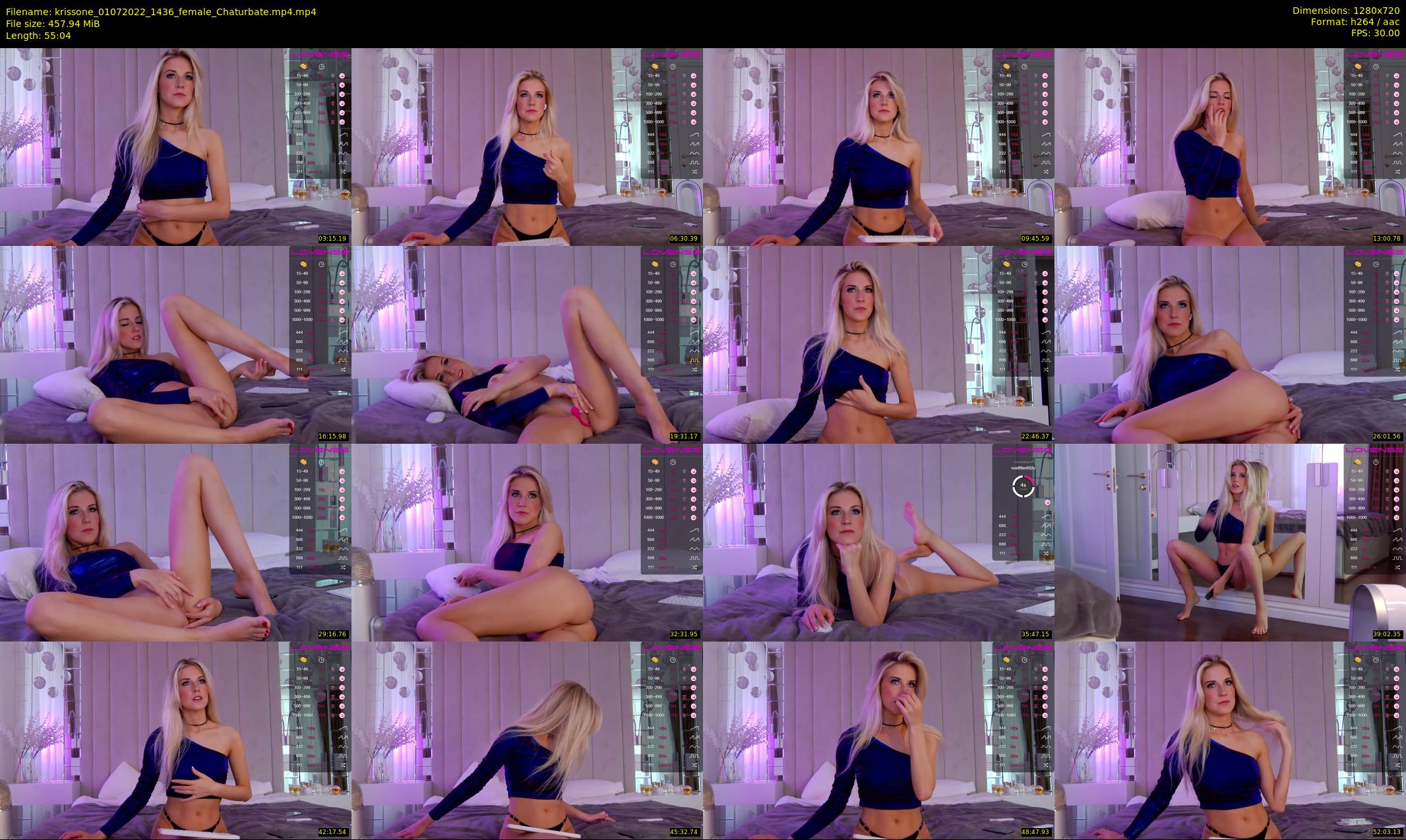 krissone — 56 minute Chaturbate female cam show recording, 720p, Jul 1, 2022
