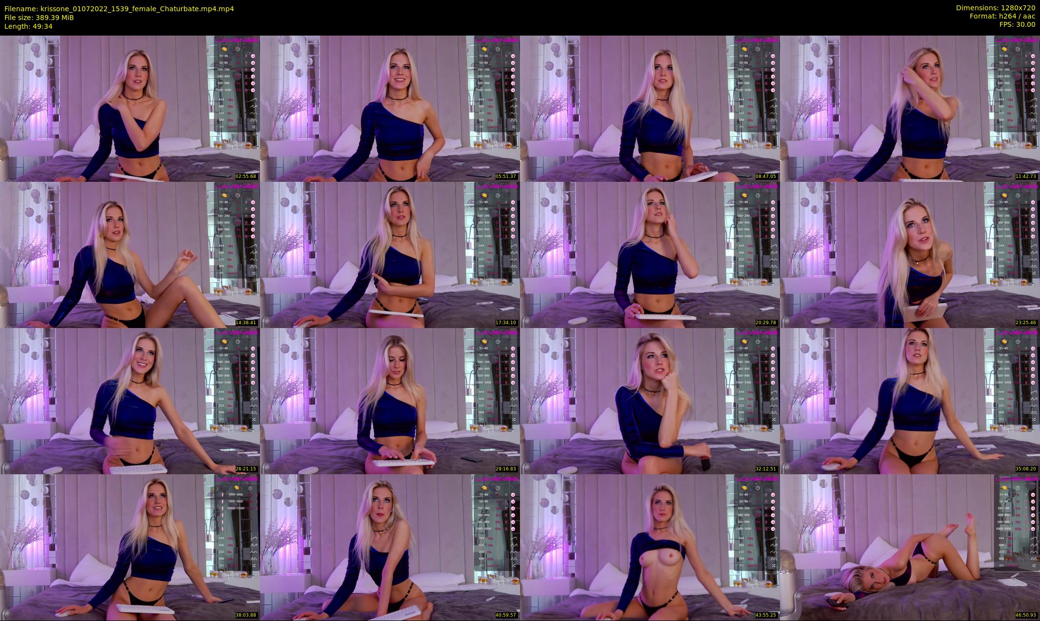 krissone — 50 minute Chaturbate female cam show recording, 720p, Jul 1, 2022
