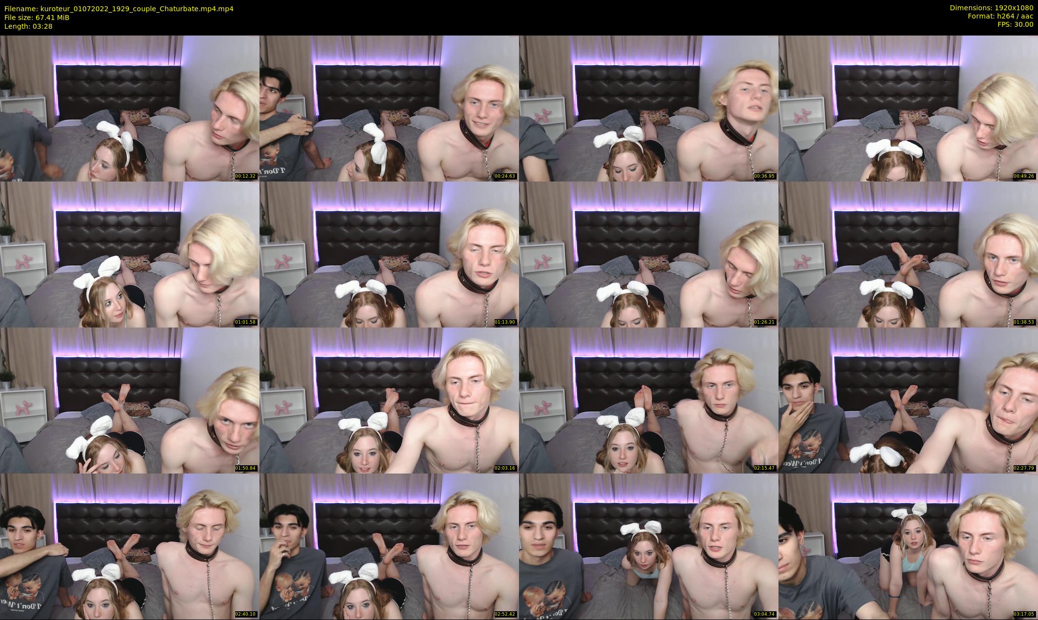 kuroteur — 4 minute Chaturbate couple cam show recording, 1080p, Jul 1, 2022