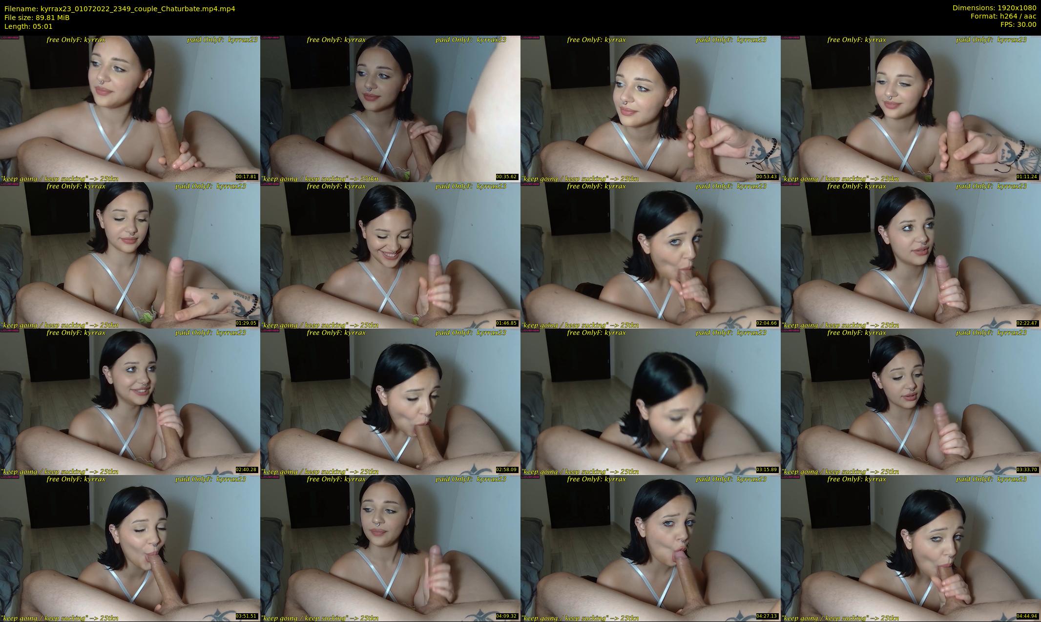 kyrrax23 — 6 minute Chaturbate couple cam show recording, 1080p, Jul 1, 2022