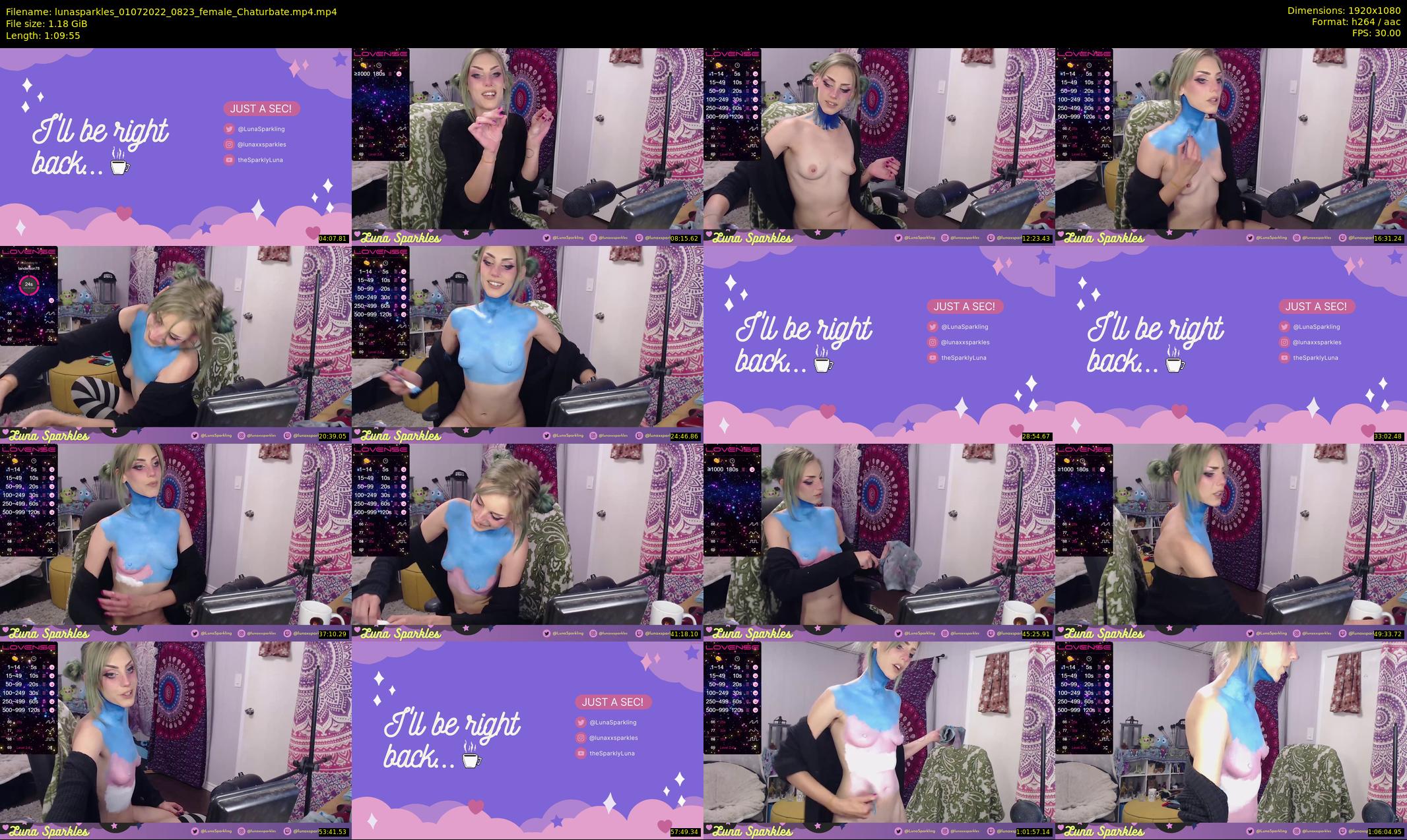 lunasparkles — 70 minute Chaturbate female cam show recording, 1080p, Jul 1, 2022