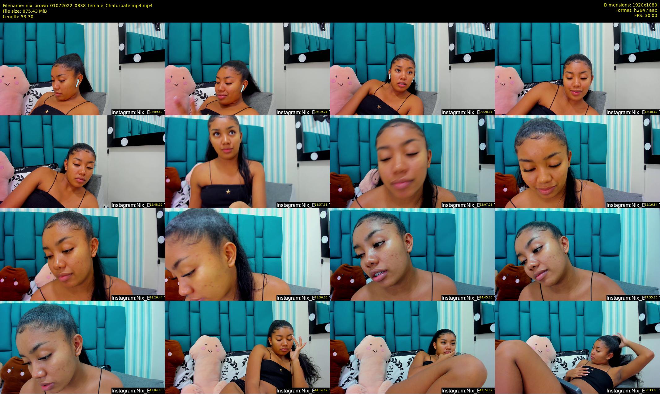 nix_brown — 54 minute Chaturbate female cam show recording, 1080p, Jul 1, 2022
