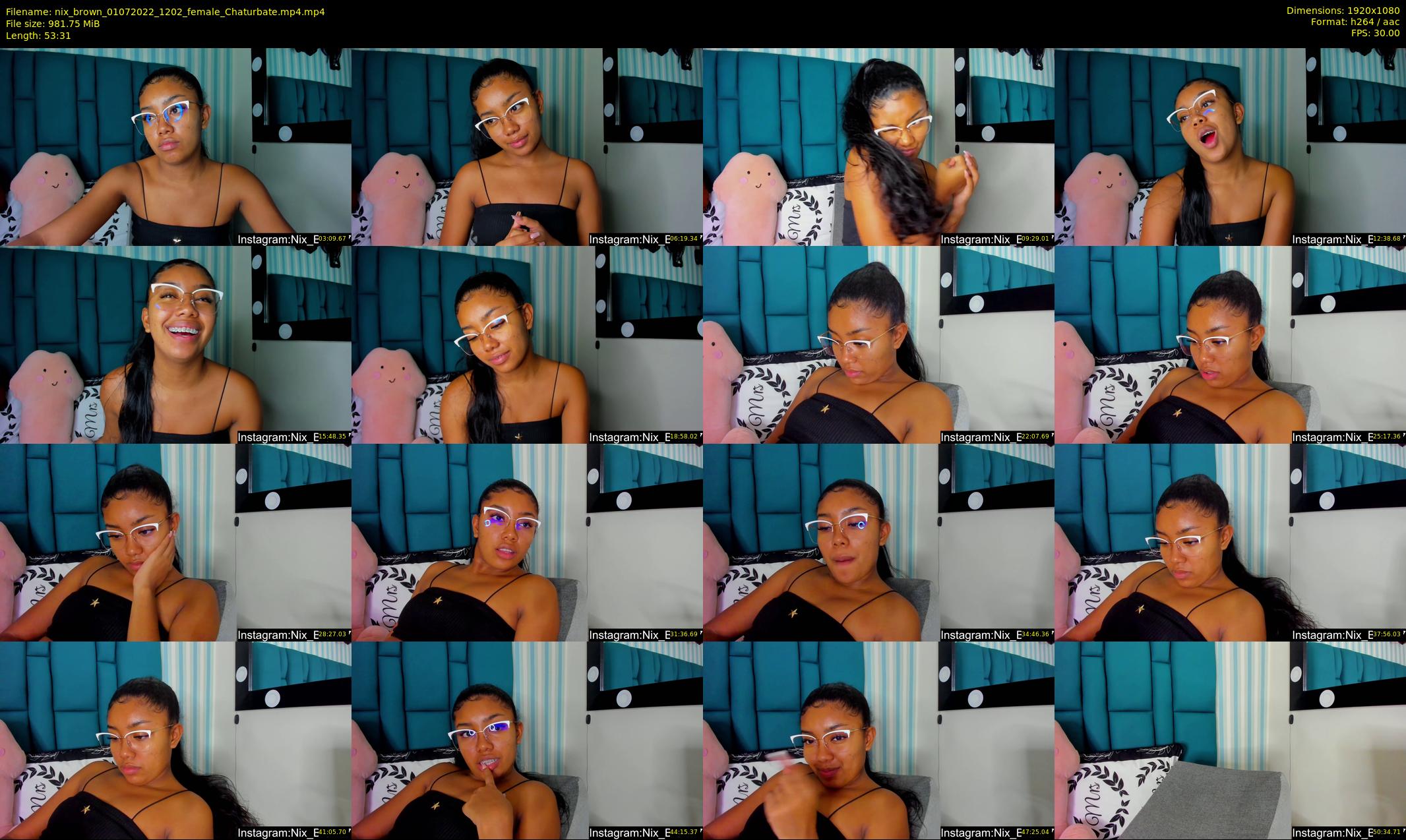 nix_brown — 54 minute Chaturbate female cam show recording, 1080p, Jul 1, 2022