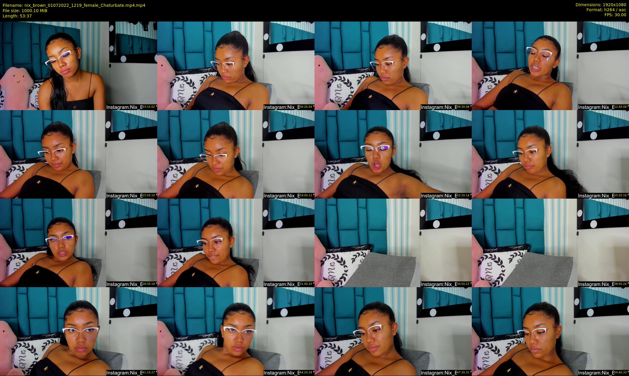 nix_brown — 54 minute Chaturbate female cam show recording, 1080p, Jul 1, 2022