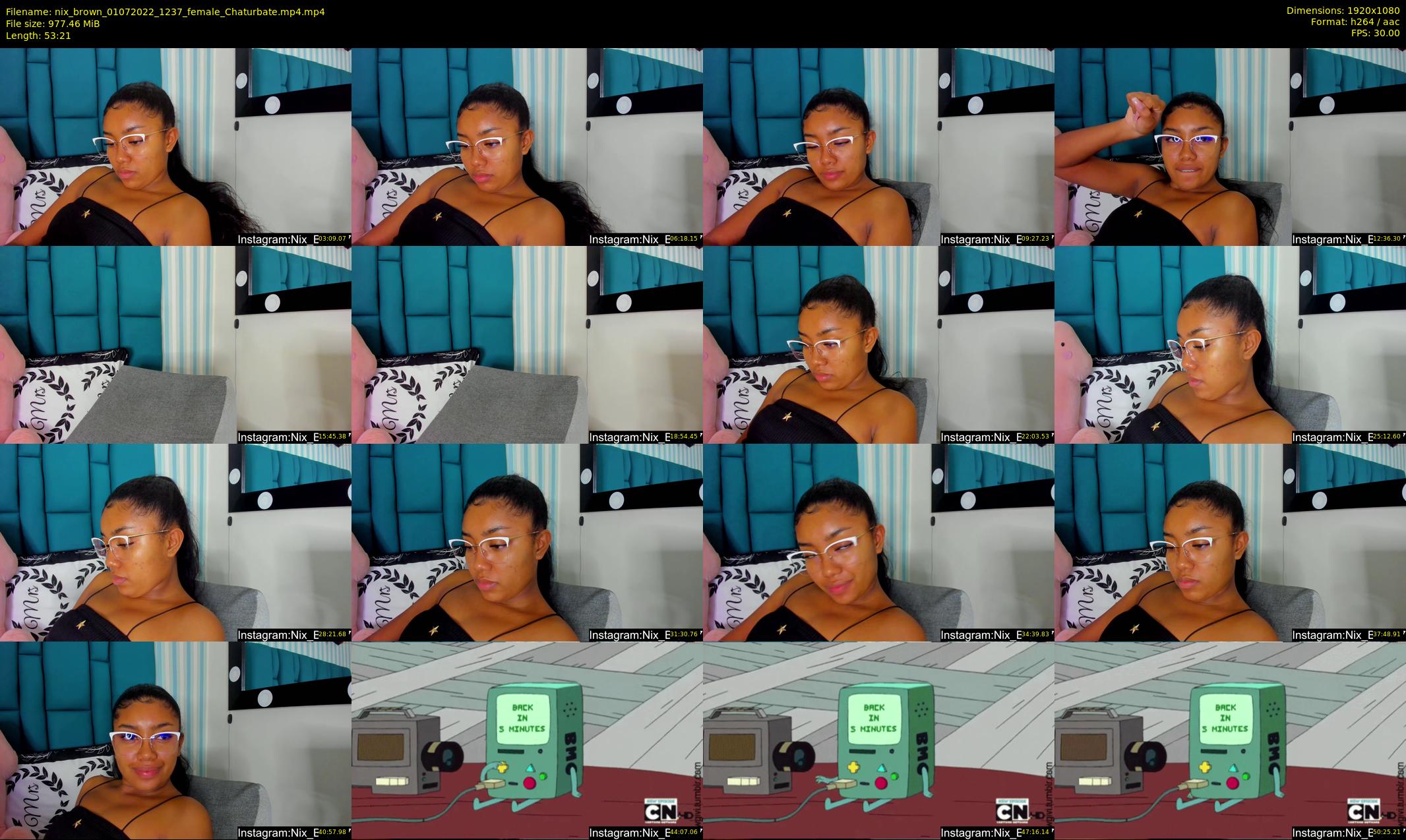 nix_brown — 54 minute Chaturbate female cam show recording, 1080p, Jul 1, 2022