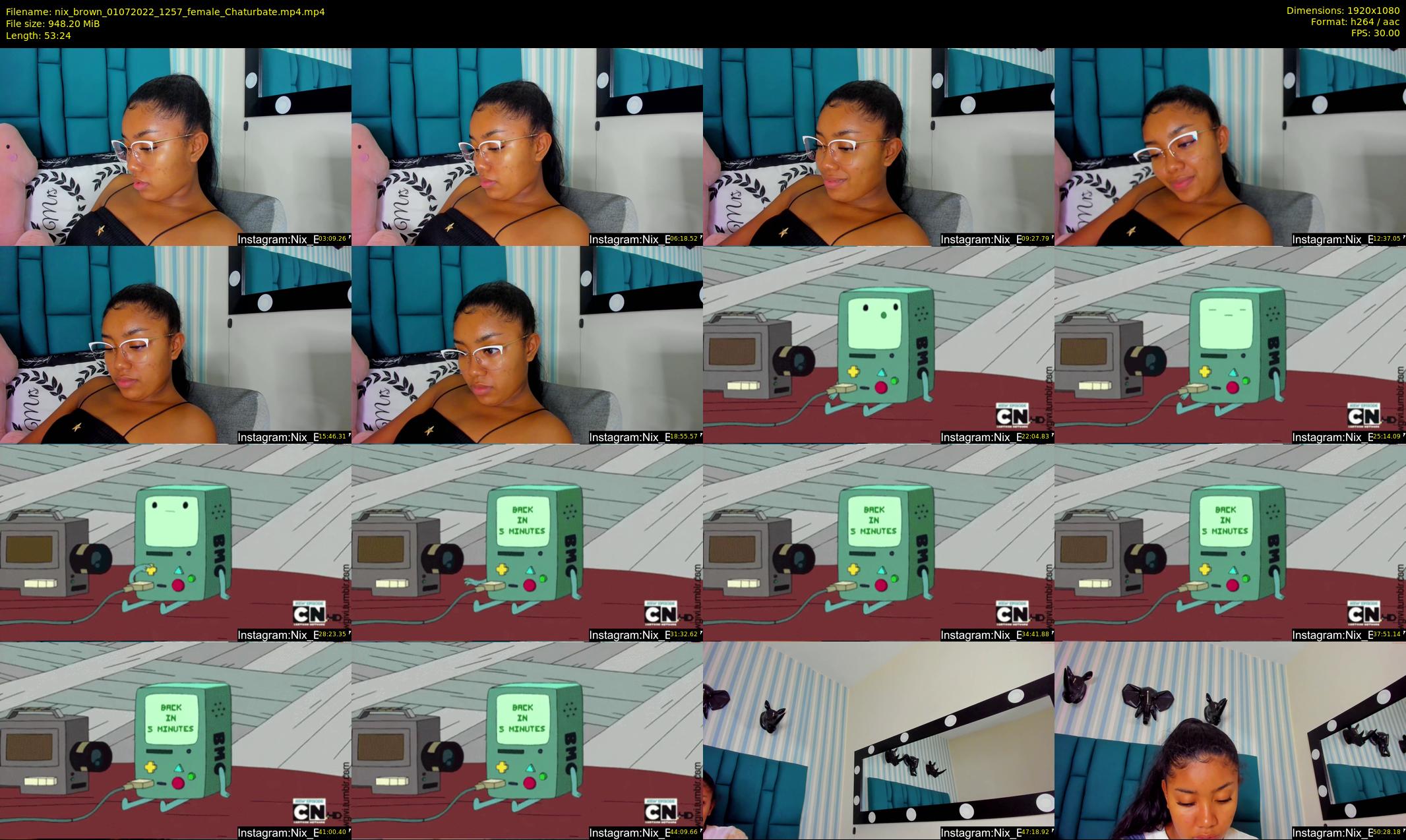 nix_brown — 54 minute Chaturbate female cam show recording, 1080p, Jul 1, 2022