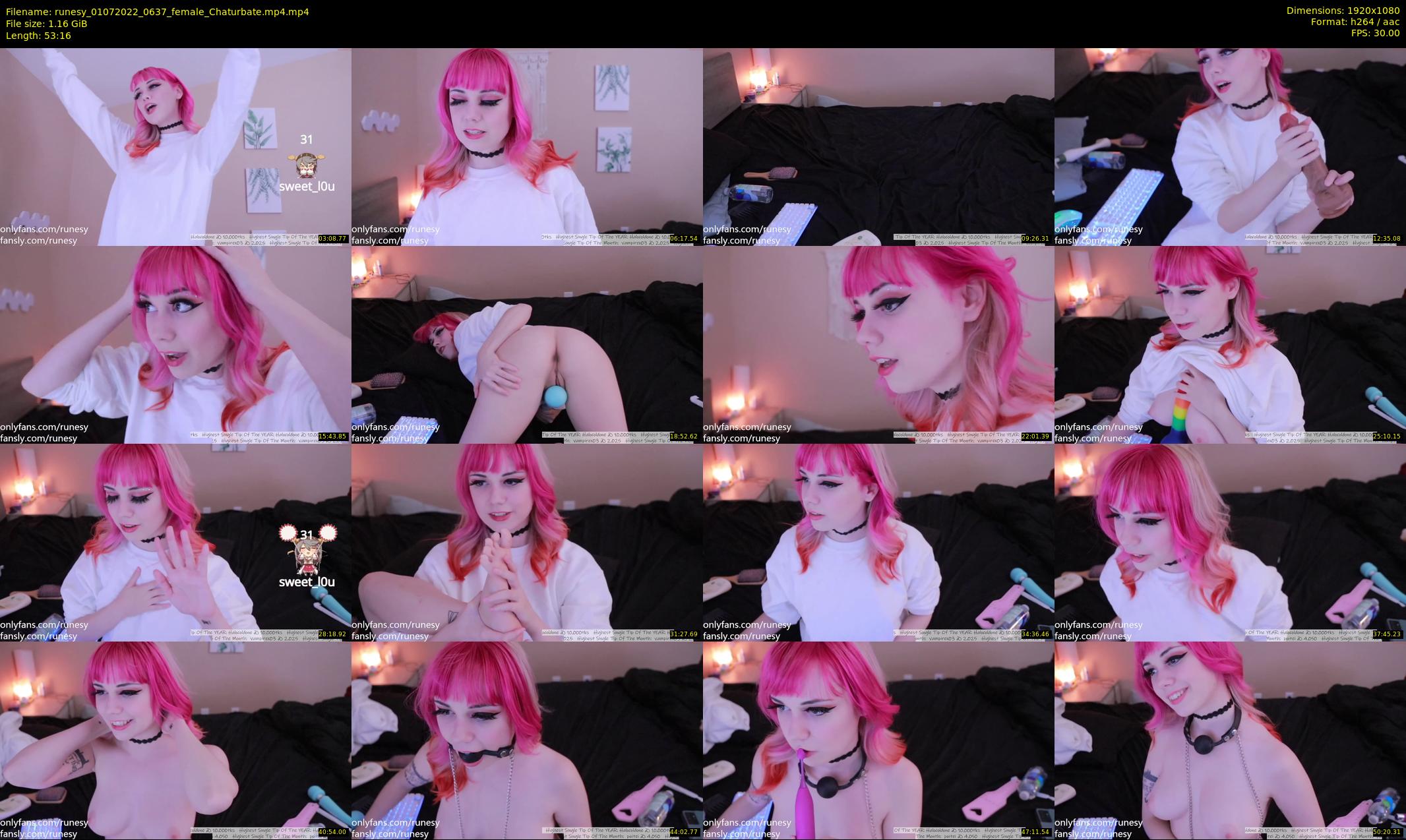 runesy — 54 minute Chaturbate female cam show recording, 1080p, Jul 1, 2022