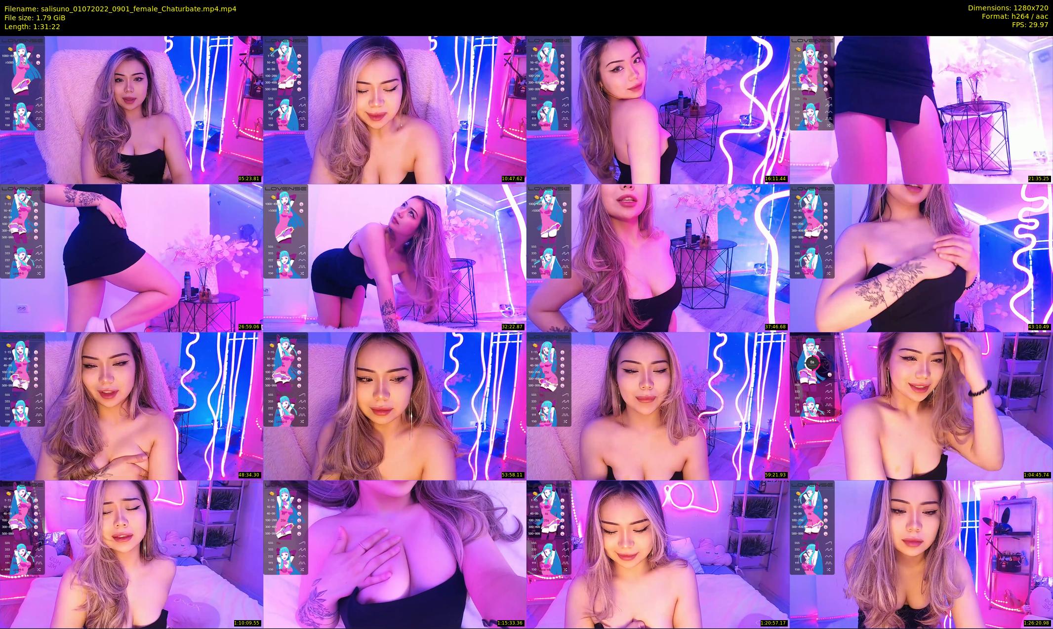 salisuno — 92 minute Chaturbate female cam show recording, 720p, Jul 1, 2022
