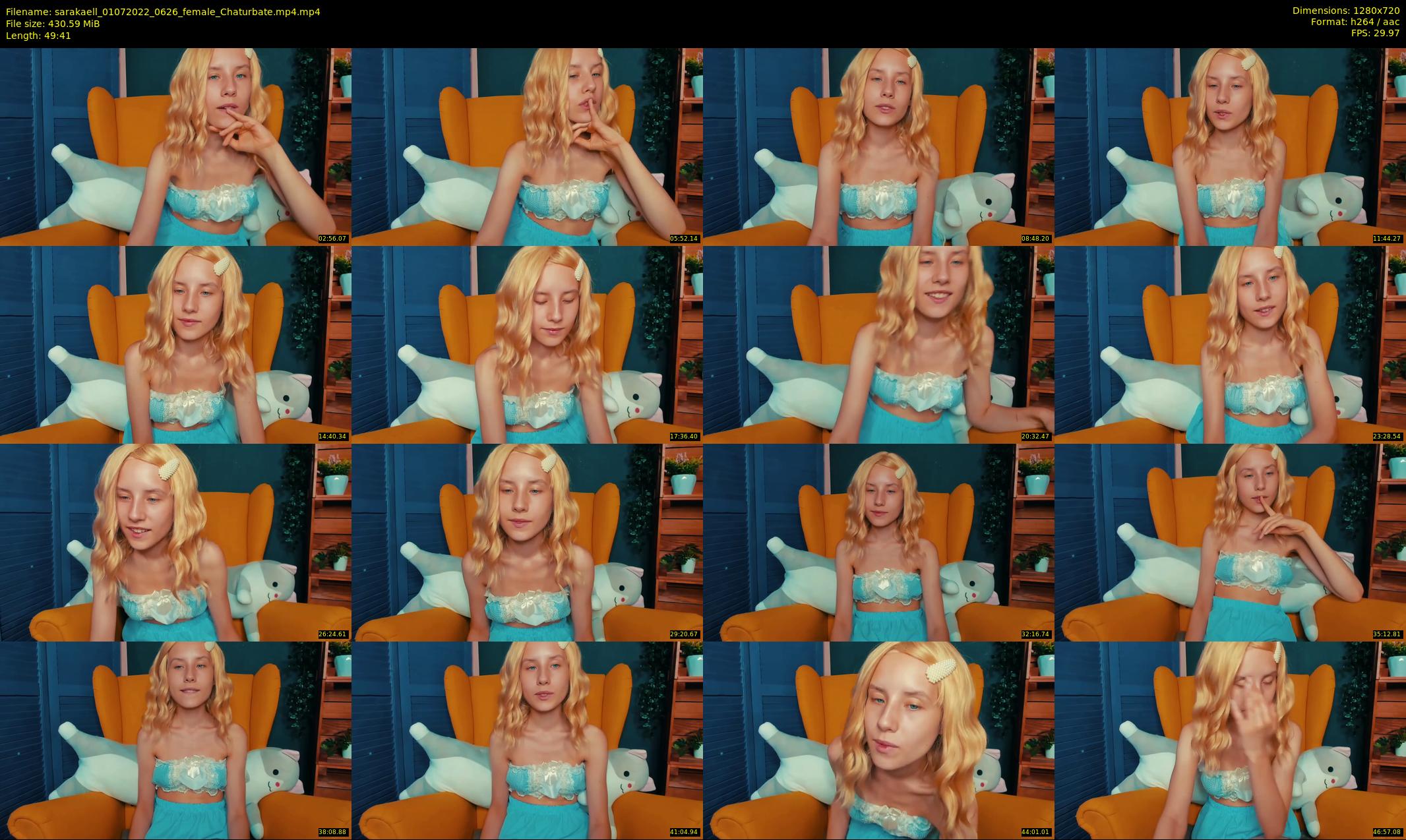 sarakaell — 50 minute Chaturbate female cam show recording, 720p, Jul 1, 2022