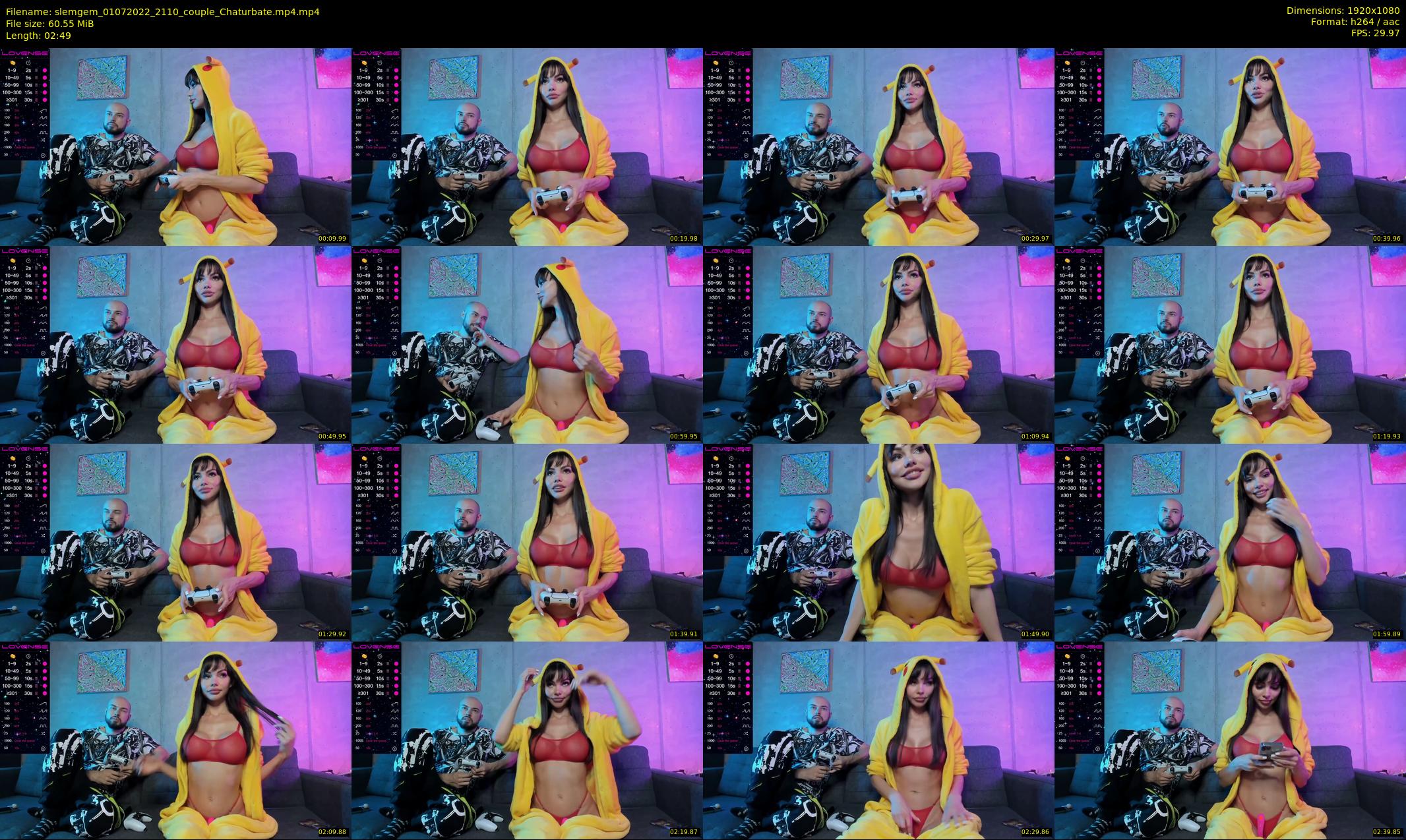 slemgem — 3 minute Chaturbate couple cam show recording, 1080p, Jul 1, 2022