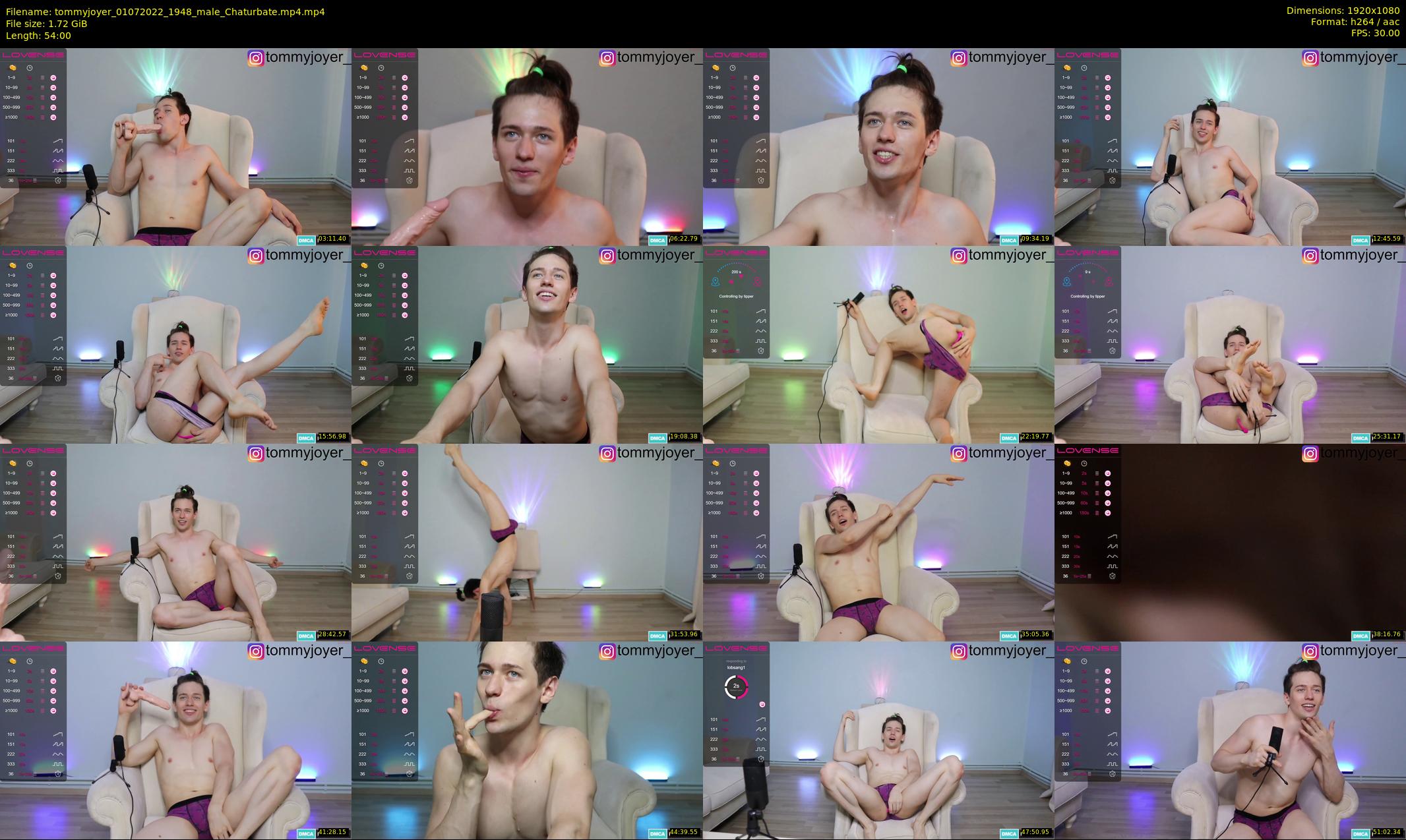 tommyjoyer — 54 minute Chaturbate male cam show recording, 1080p, Jul 1, 2022