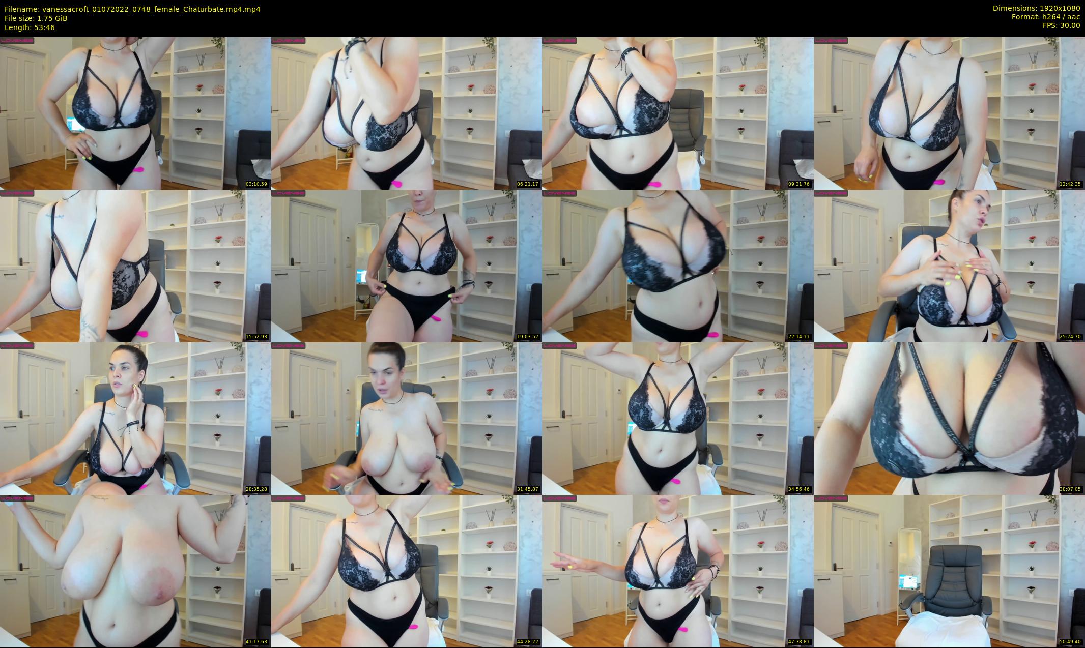 vanessacroft — 54 minute Chaturbate female cam show recording, 1080p, Jul 1, 2022