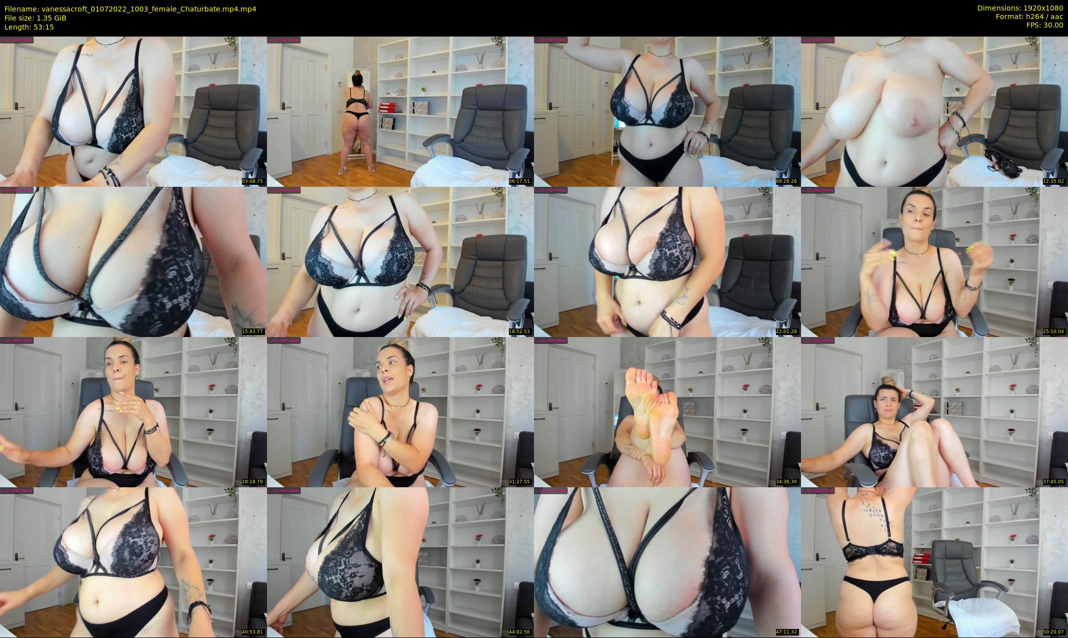vanessacroft — 54 minute Chaturbate female cam show recording, 1080p, Jul 1, 2022