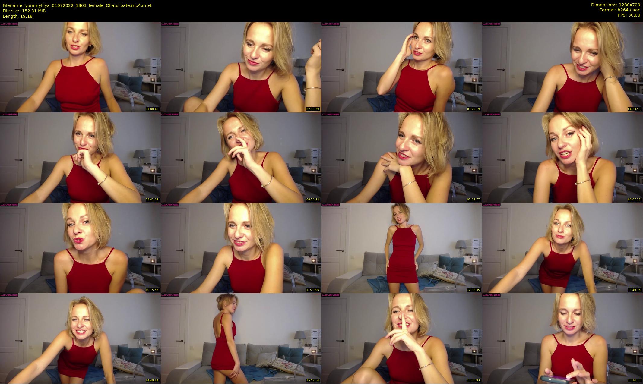 yummylilya — 20 minute Chaturbate female cam show recording, 720p, Jul 1, 2022