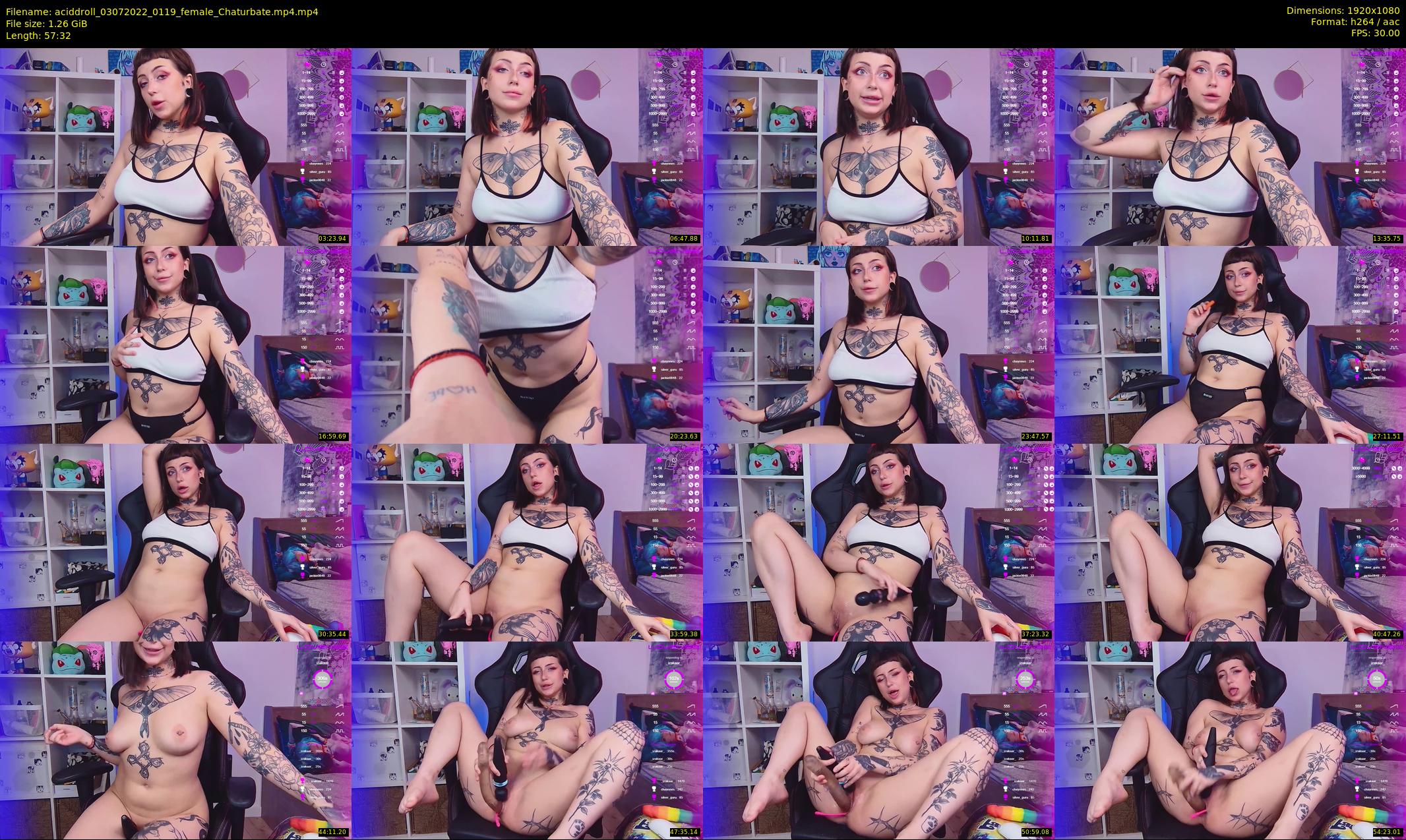 aciddroll — 58 minute Chaturbate female cam show recording, 1080p, Jul 3, 2022