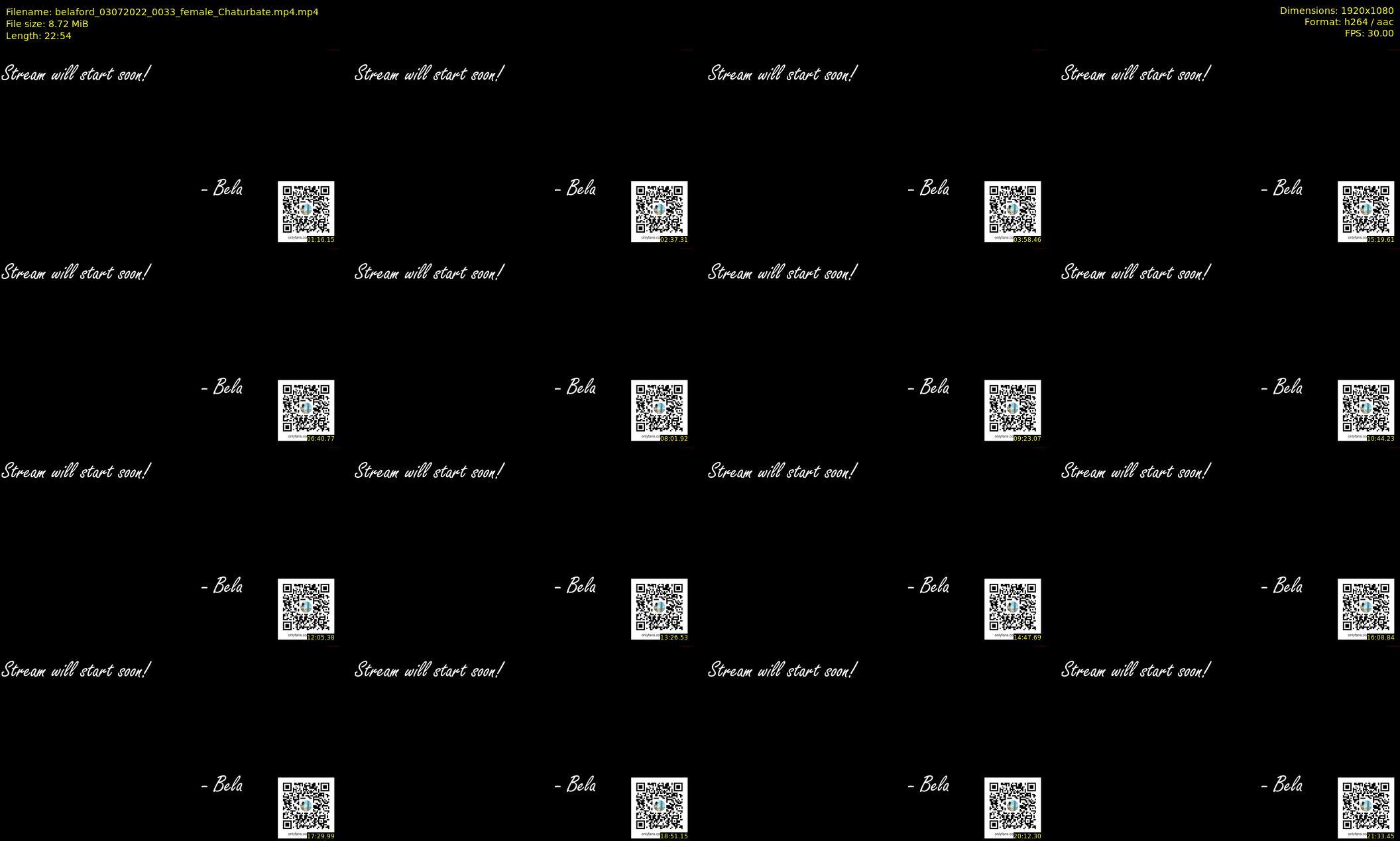 belaford — 23 minute Chaturbate female cam show recording, 1080p, Jul 3, 2022