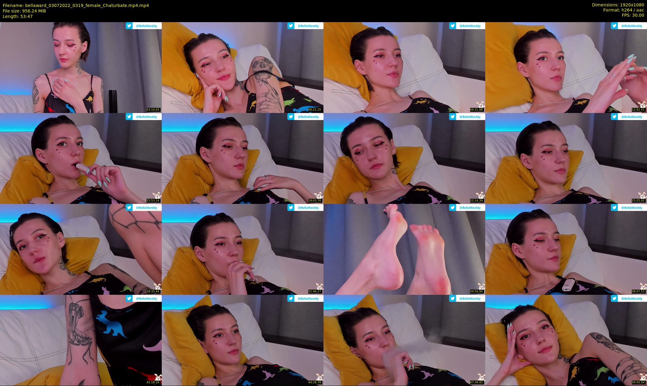 bellaward — 54 minute Chaturbate female cam show recording, 1080p, Jul 3, 2022