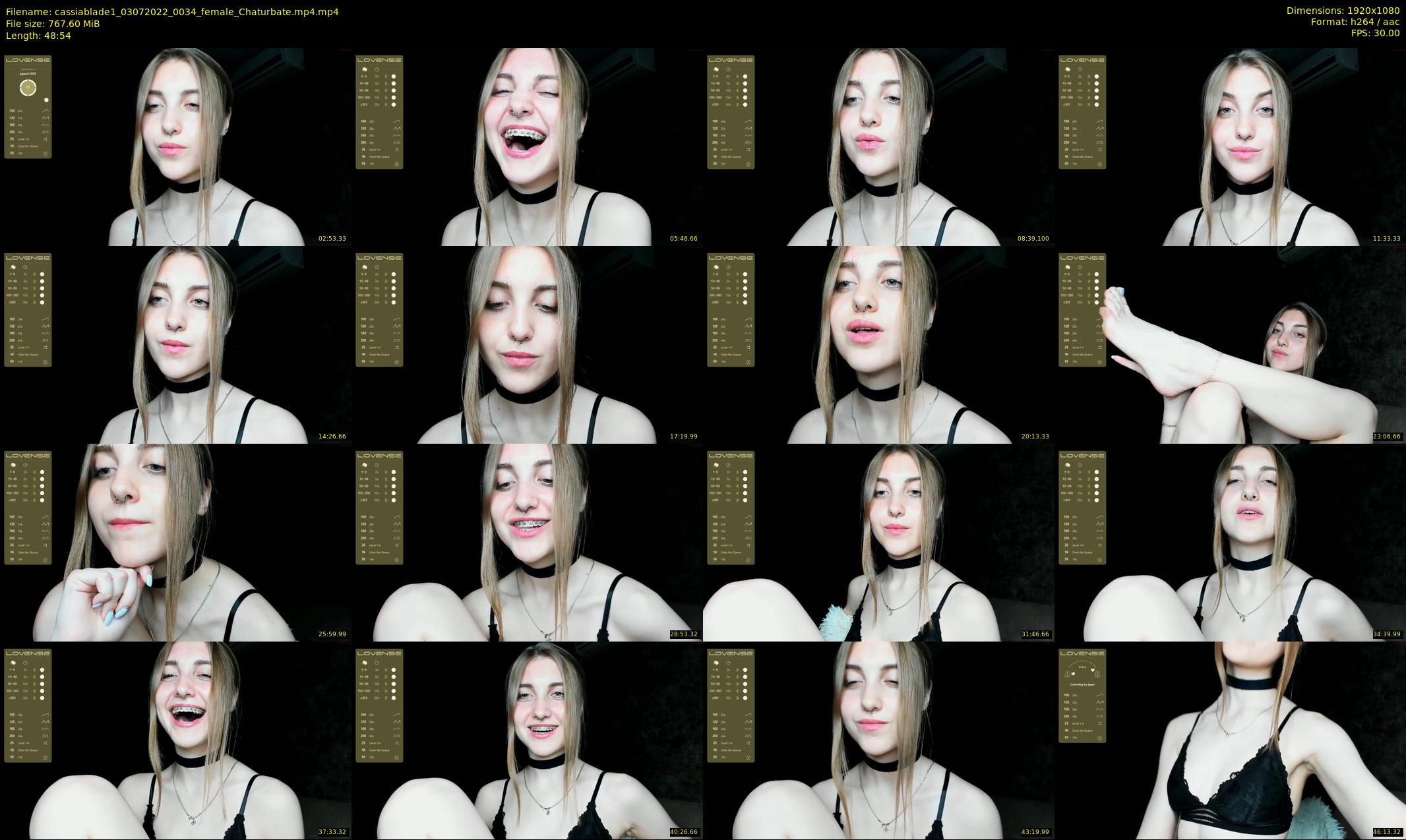 cassiablade1 — 49 minute Chaturbate female cam show recording, 1080p, Jul 3, 2022