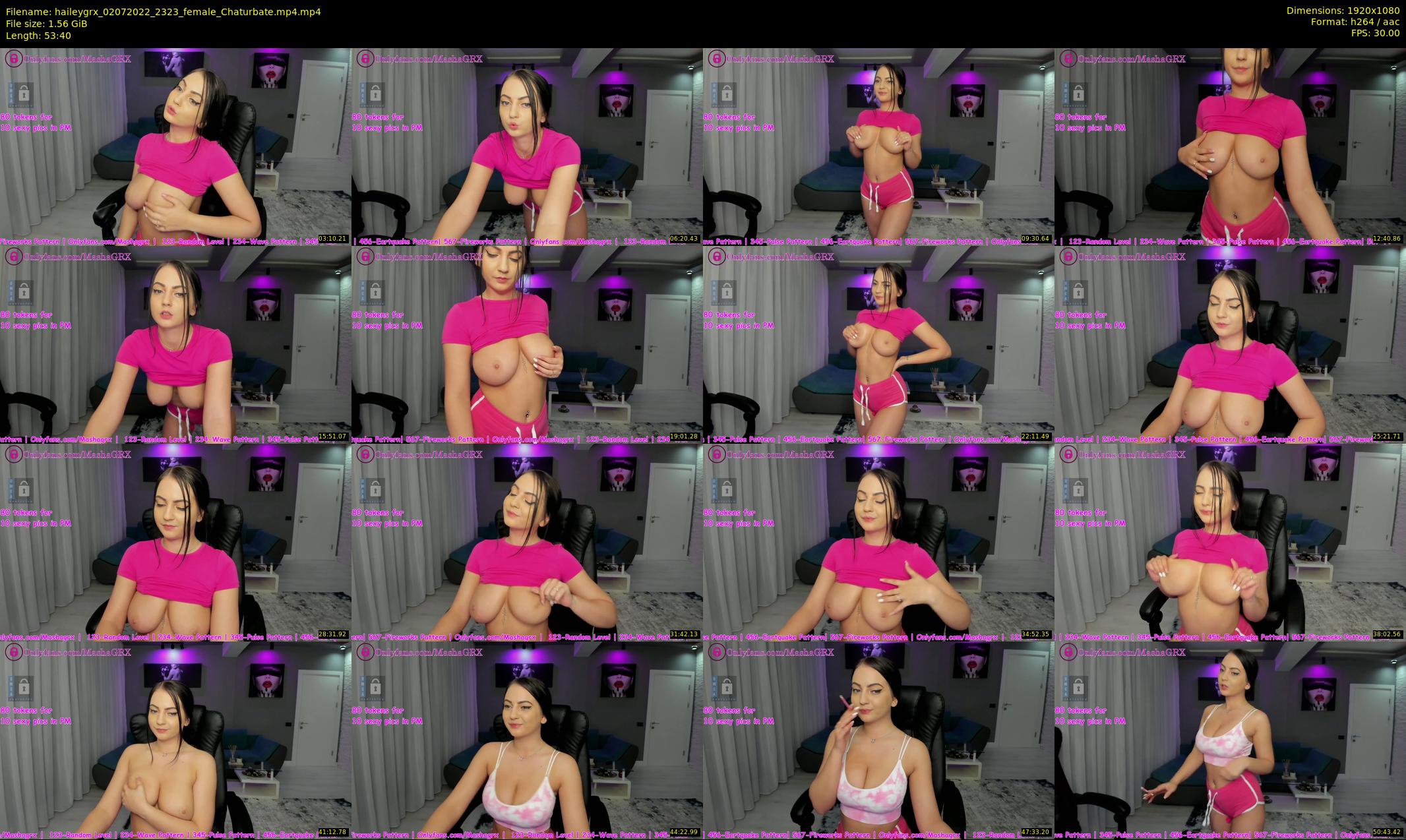 haileygrx — 54 minute Chaturbate female cam show recording, 1080p, Jul 2, 2022