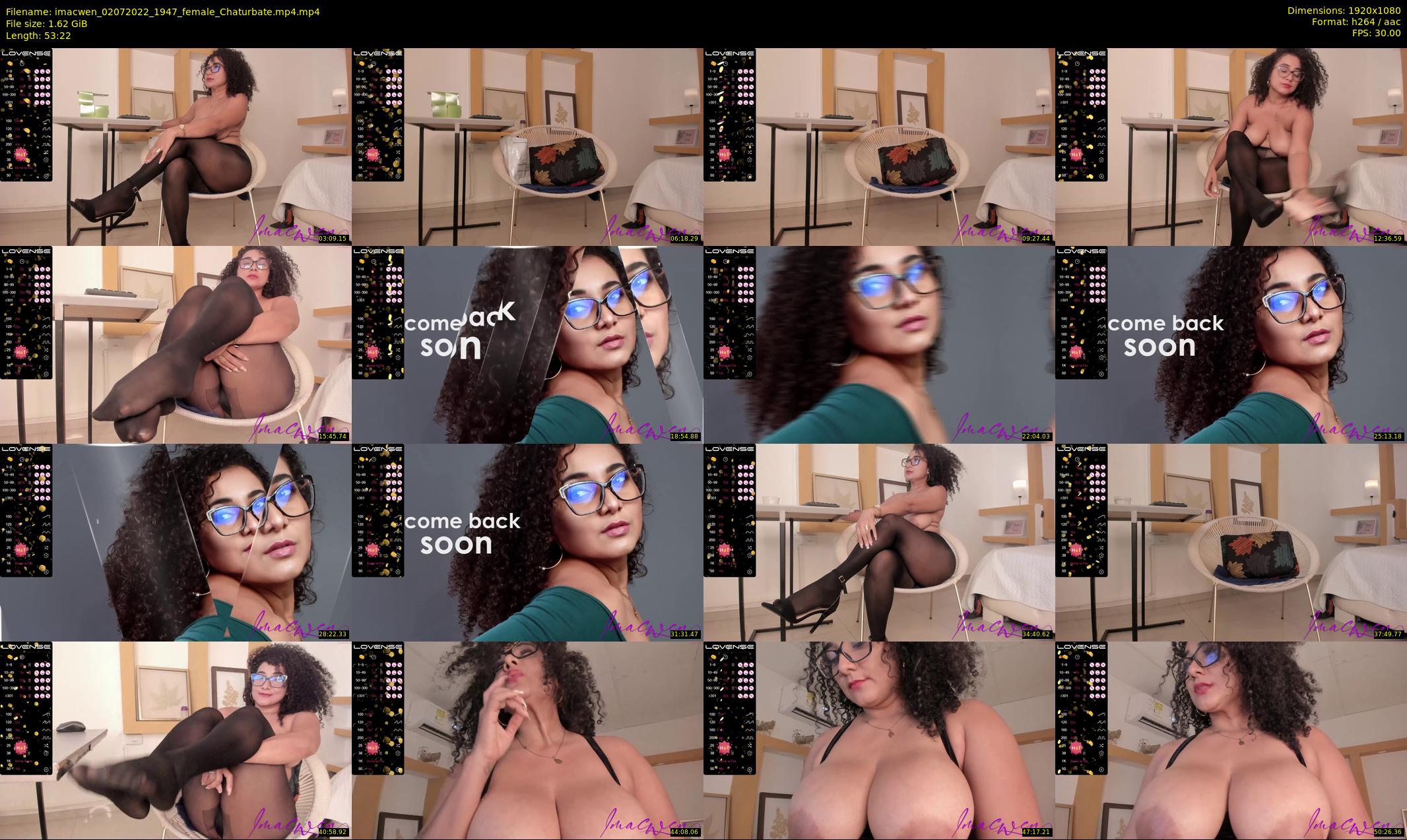 imacwen — 54 minute Chaturbate female cam show recording, 1080p, Jul 2, 2022