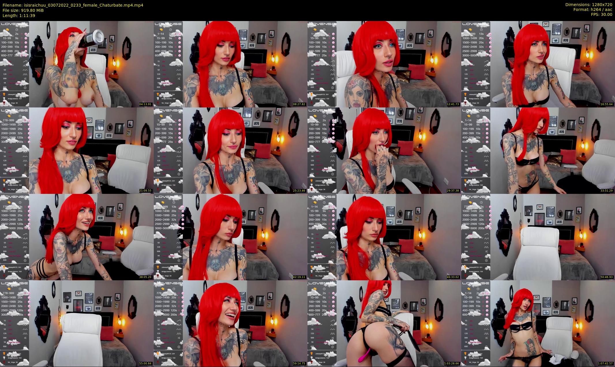 isisraichuu — 72 minute Chaturbate female cam show recording, 720p, Jul 3, 2022