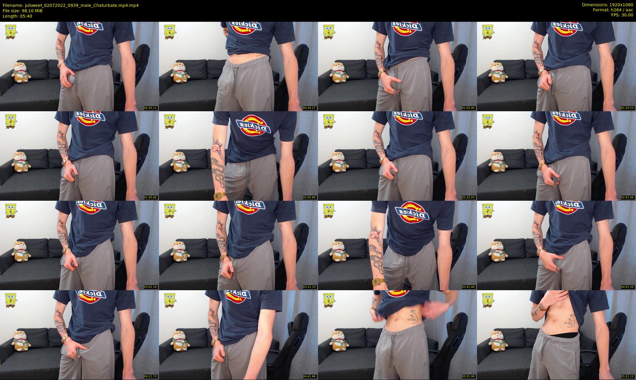 julsweet — 6 minute Chaturbate male cam show recording, 1080p, Jul 2, 2022