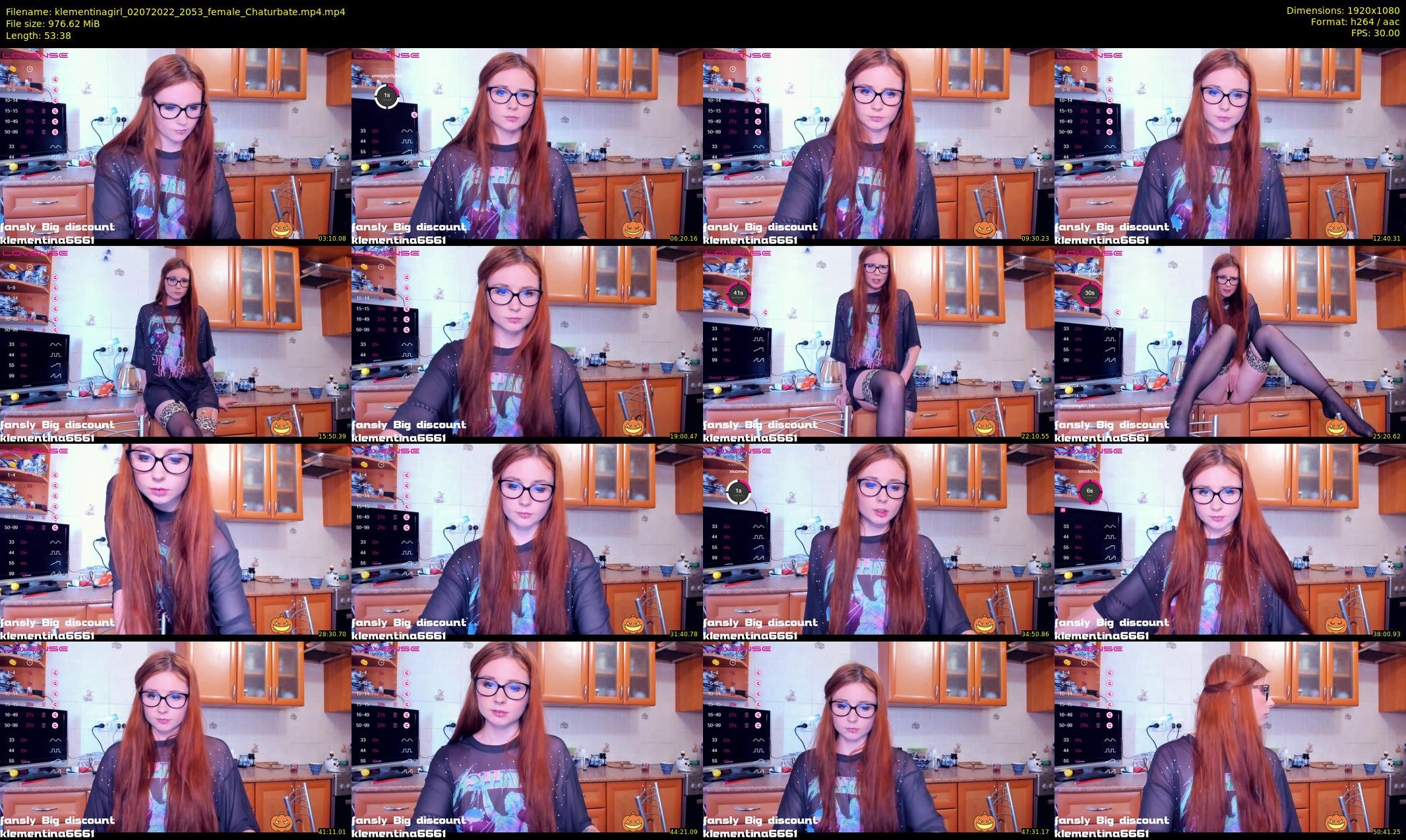 klementinagirl — 54 minute Chaturbate female cam show recording, 1080p, Jul 2, 2022