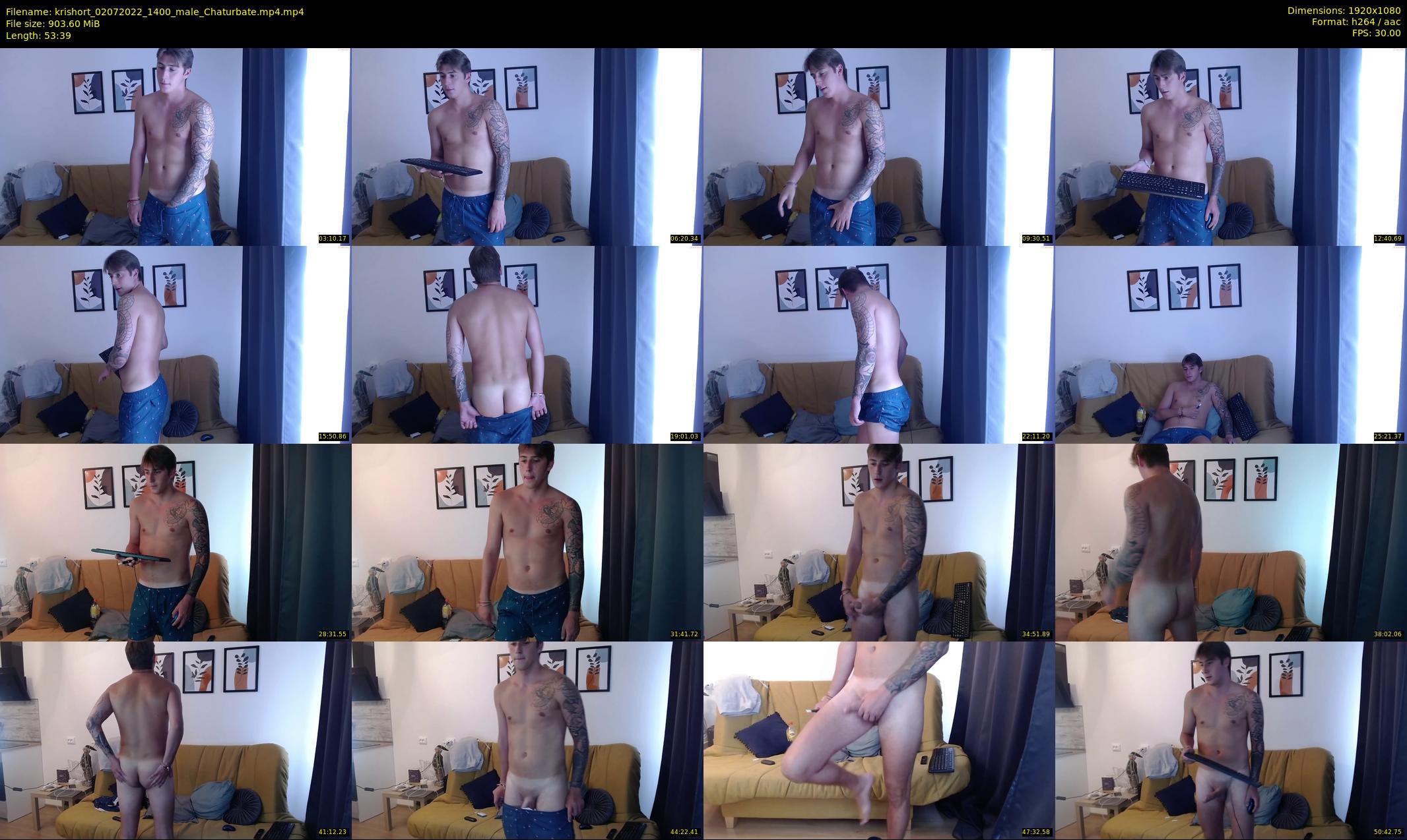 krishort — 54 minute Chaturbate male cam show recording, 1080p, Jul 2, 2022