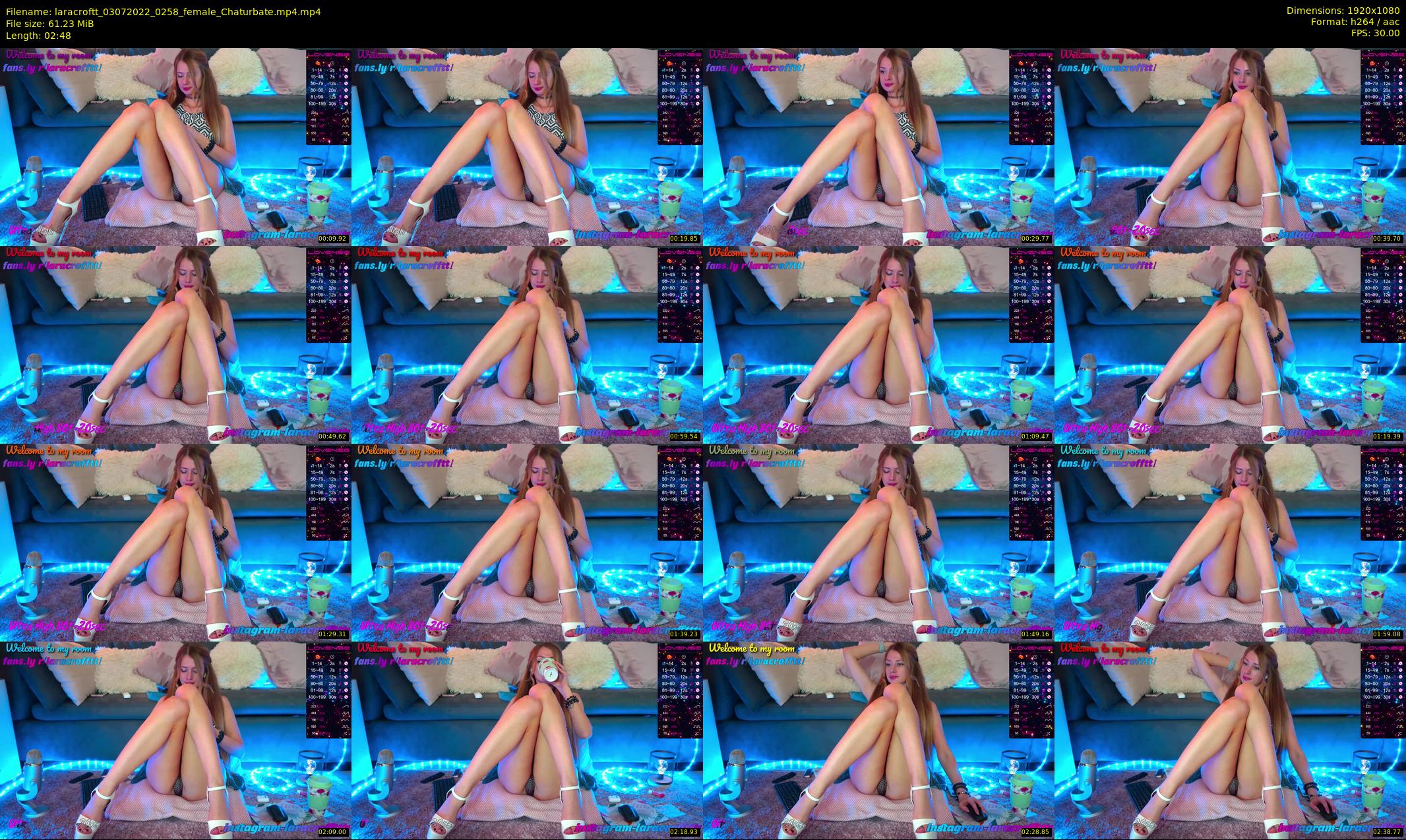 laracroftt — 3 minute Chaturbate female cam show recording, 1080p, Jul 3, 2022