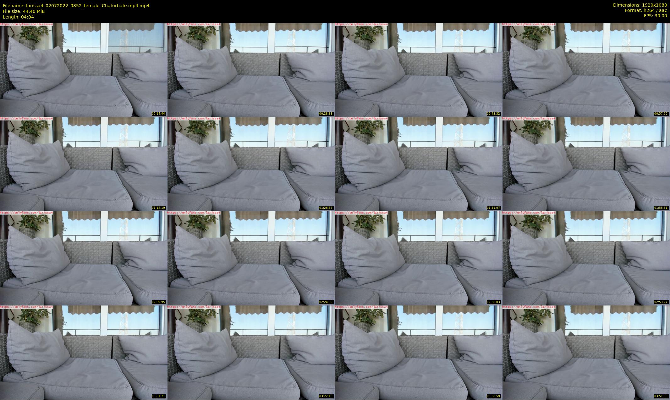 larissa4 — 5 minute Chaturbate female cam show recording, 1080p, Jul 2, 2022