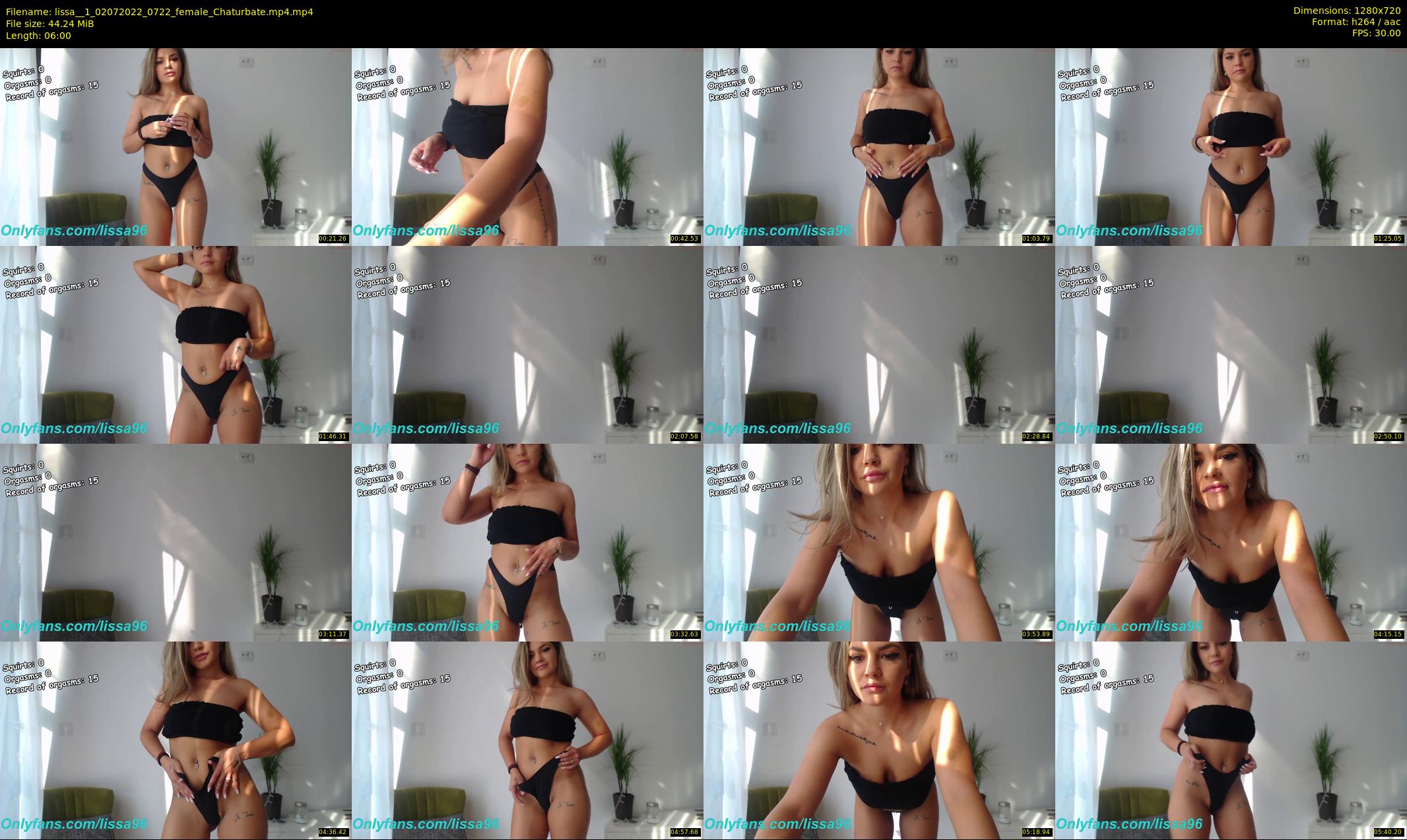 lissa__1 — 6 minute Chaturbate female cam show recording, 720p, Jul 2, 2022