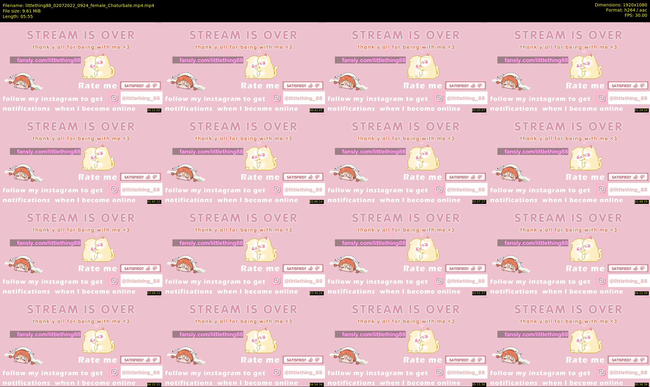 littlething88 — 6 minute Chaturbate female cam show recording, 1080p, Jul 2, 2022