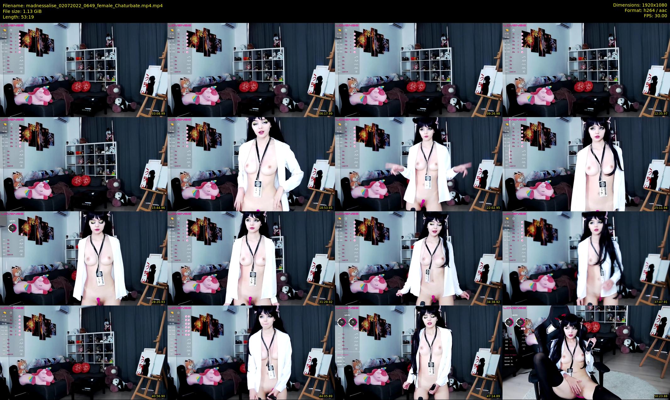 madnessalise — 54 minute Chaturbate female cam show recording, 1080p, Jul 2, 2022