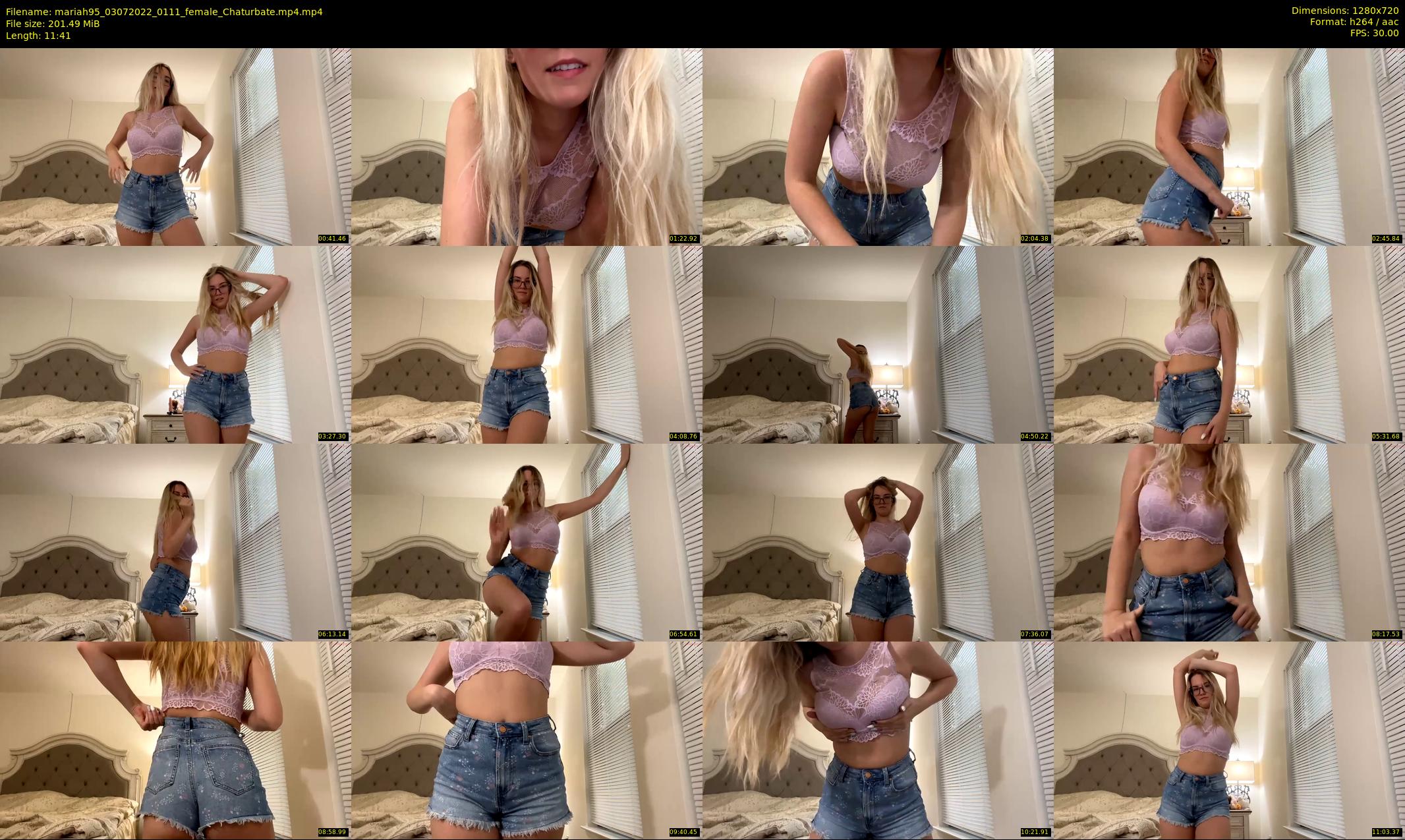 mariah95 — 12 minute Chaturbate female cam show recording, 720p, Jul 3, 2022