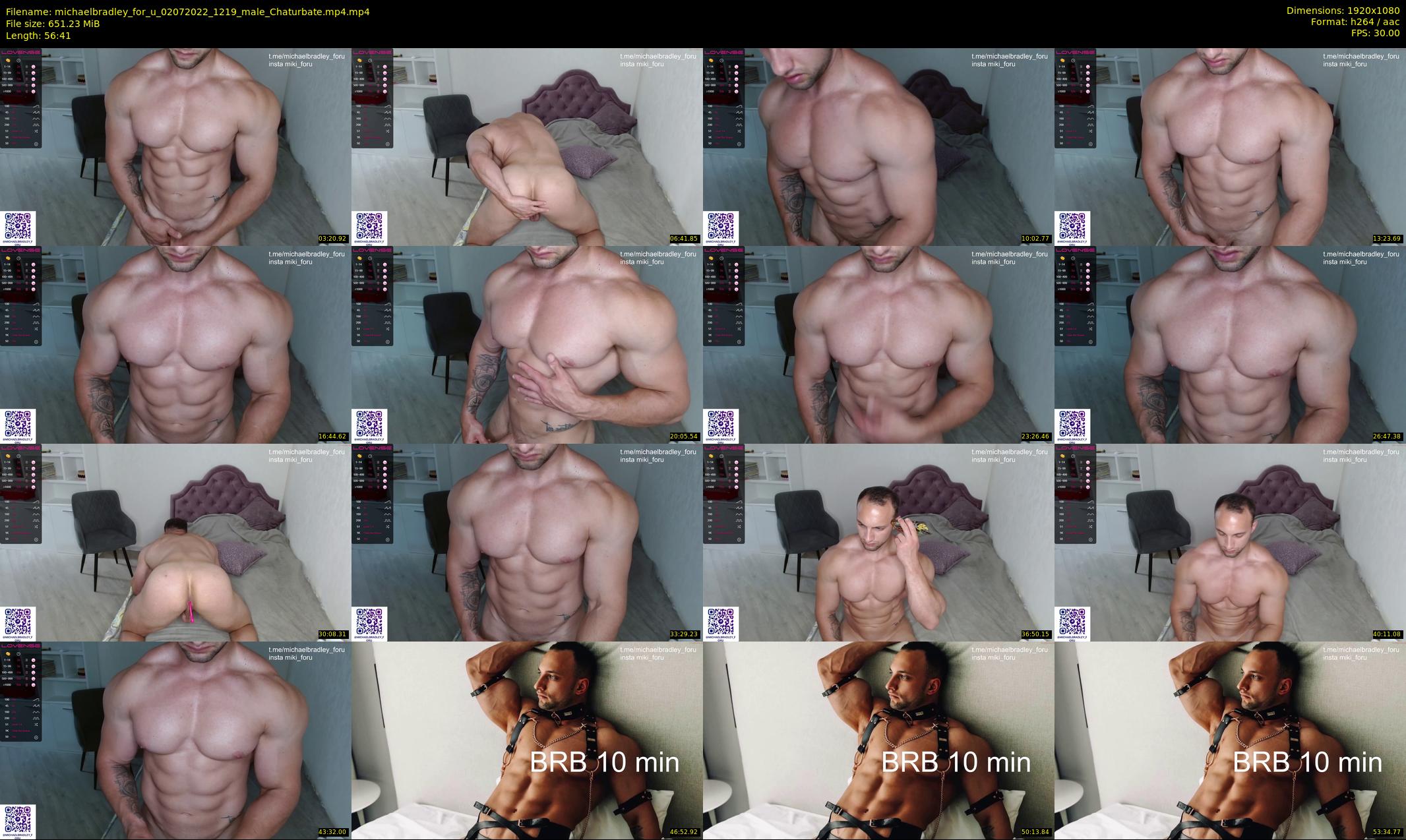 michaelbradley_for_u — 57 minute Chaturbate male cam show recording, 1080p, Jul 2, 2022