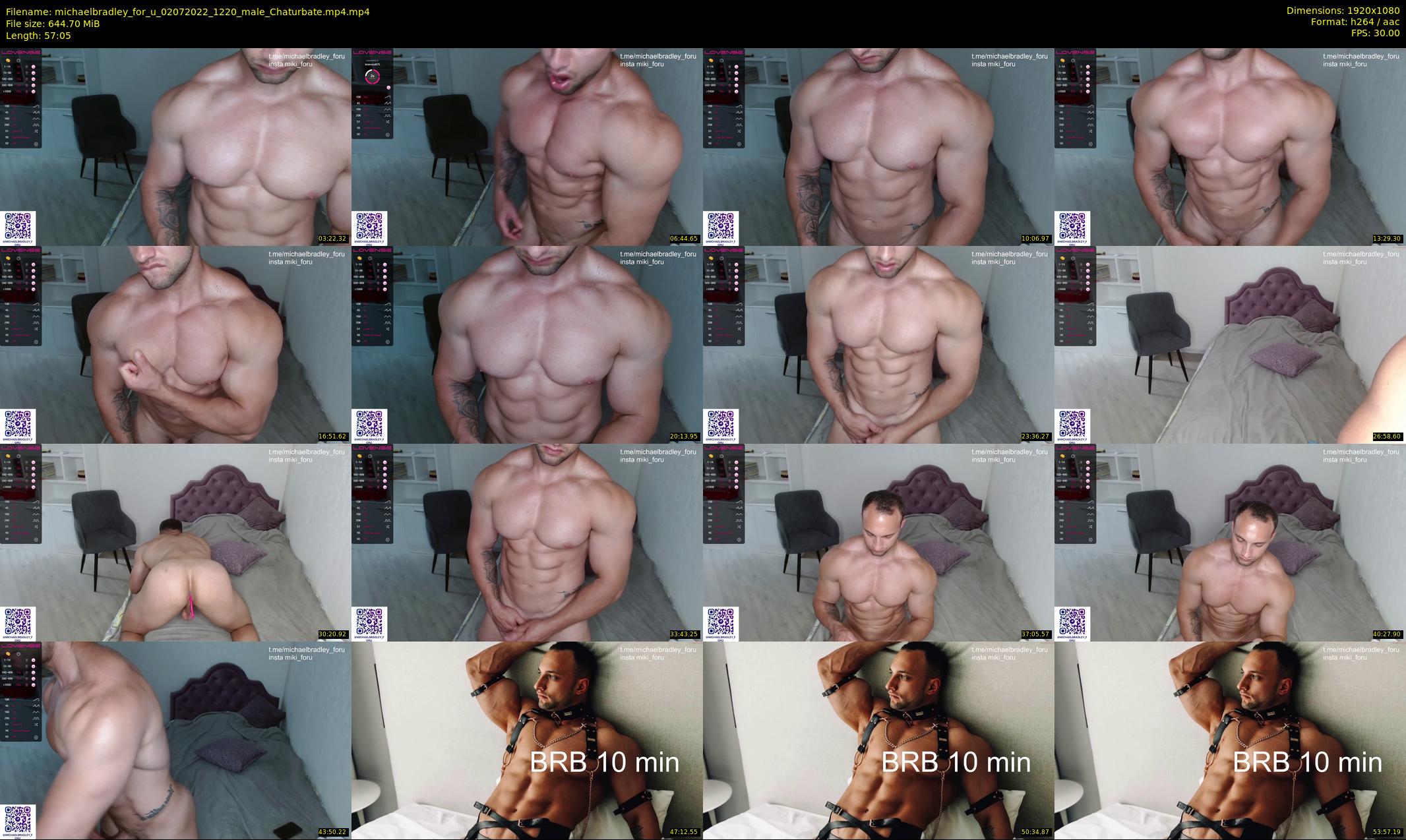 michaelbradley_for_u — 58 minute Chaturbate male cam show recording, 1080p, Jul 2, 2022