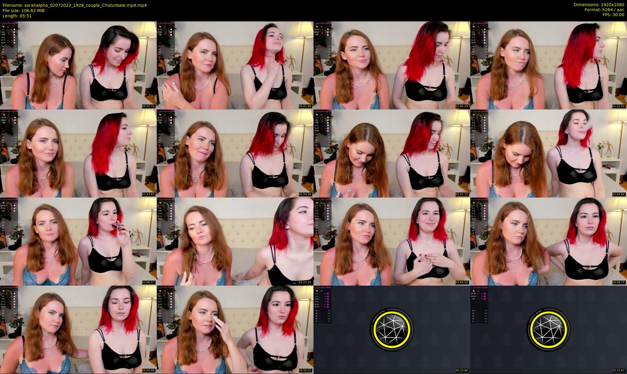 sarahalpha — 6 minute Chaturbate couple cam show recording, 1080p, Jul 2, 2022