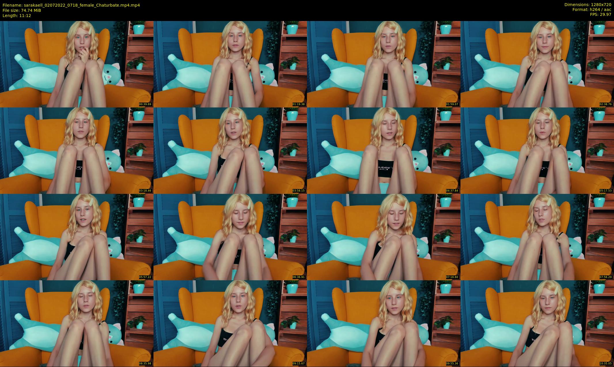 sarakaell — 12 minute Chaturbate female cam show recording, 720p, Jul 2, 2022
