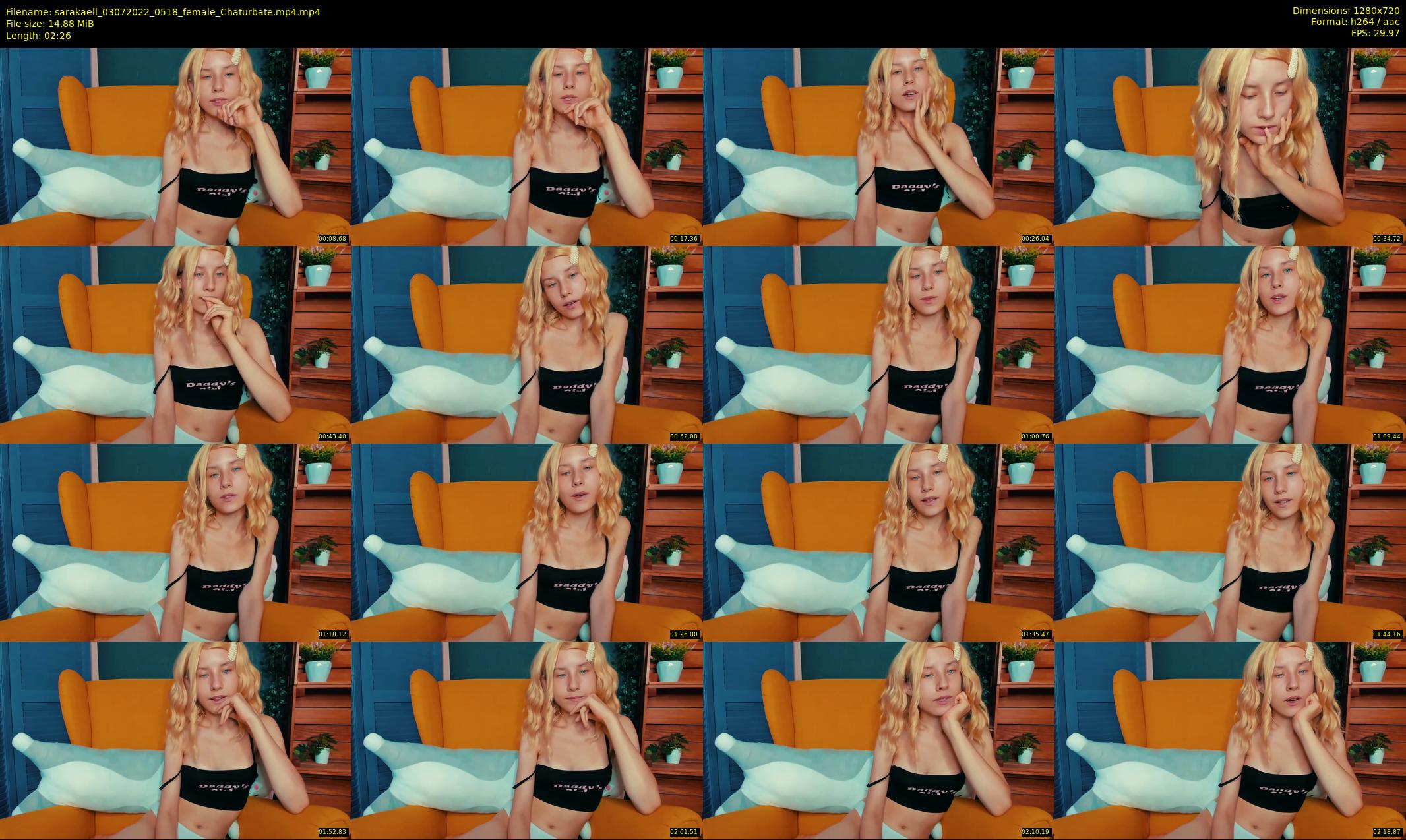 sarakaell — 3 minute Chaturbate female cam show recording, 720p, Jul 3, 2022