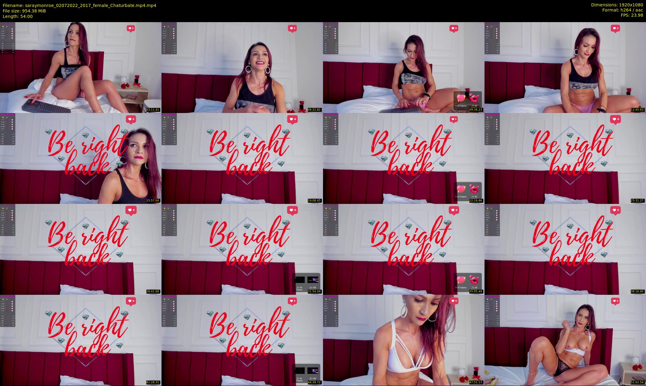 saraymonroe — 54 minute Chaturbate female cam show recording, 1080p, Jul 2, 2022