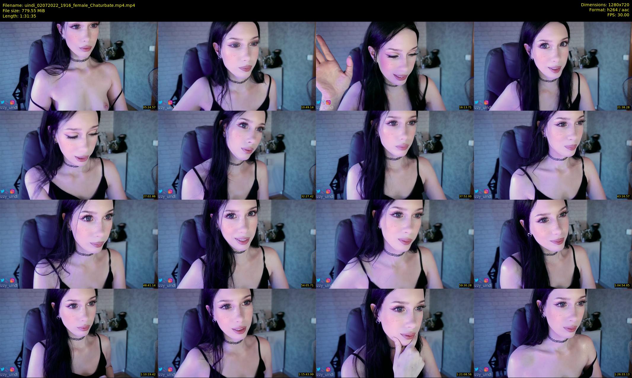 uindi — 92 minute Chaturbate female cam show recording, 720p, Jul 2, 2022