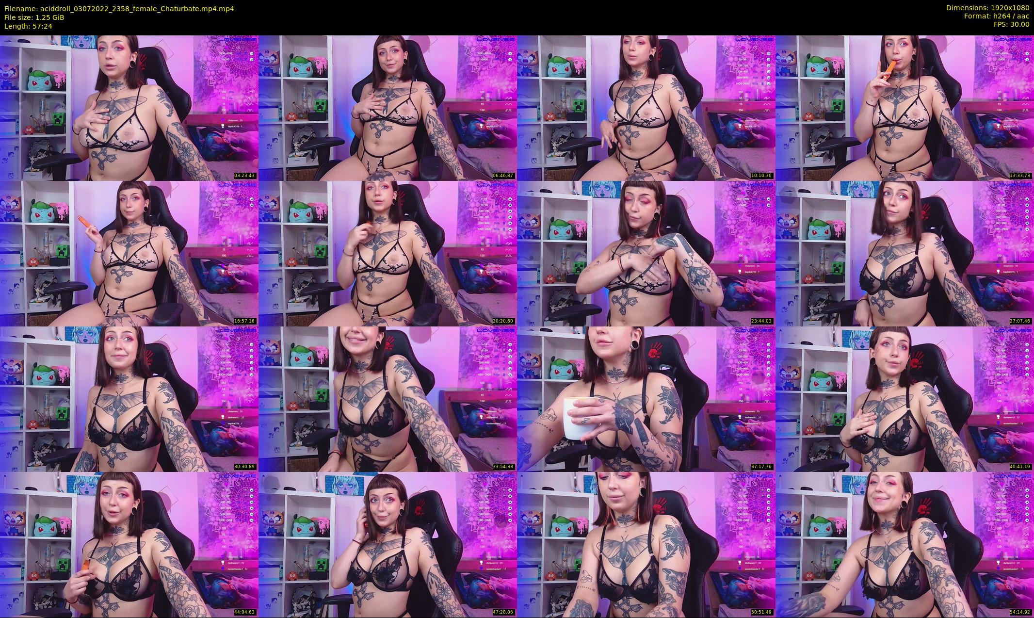 aciddroll — 58 minute Chaturbate female cam show recording, 1080p, Jul 3, 2022