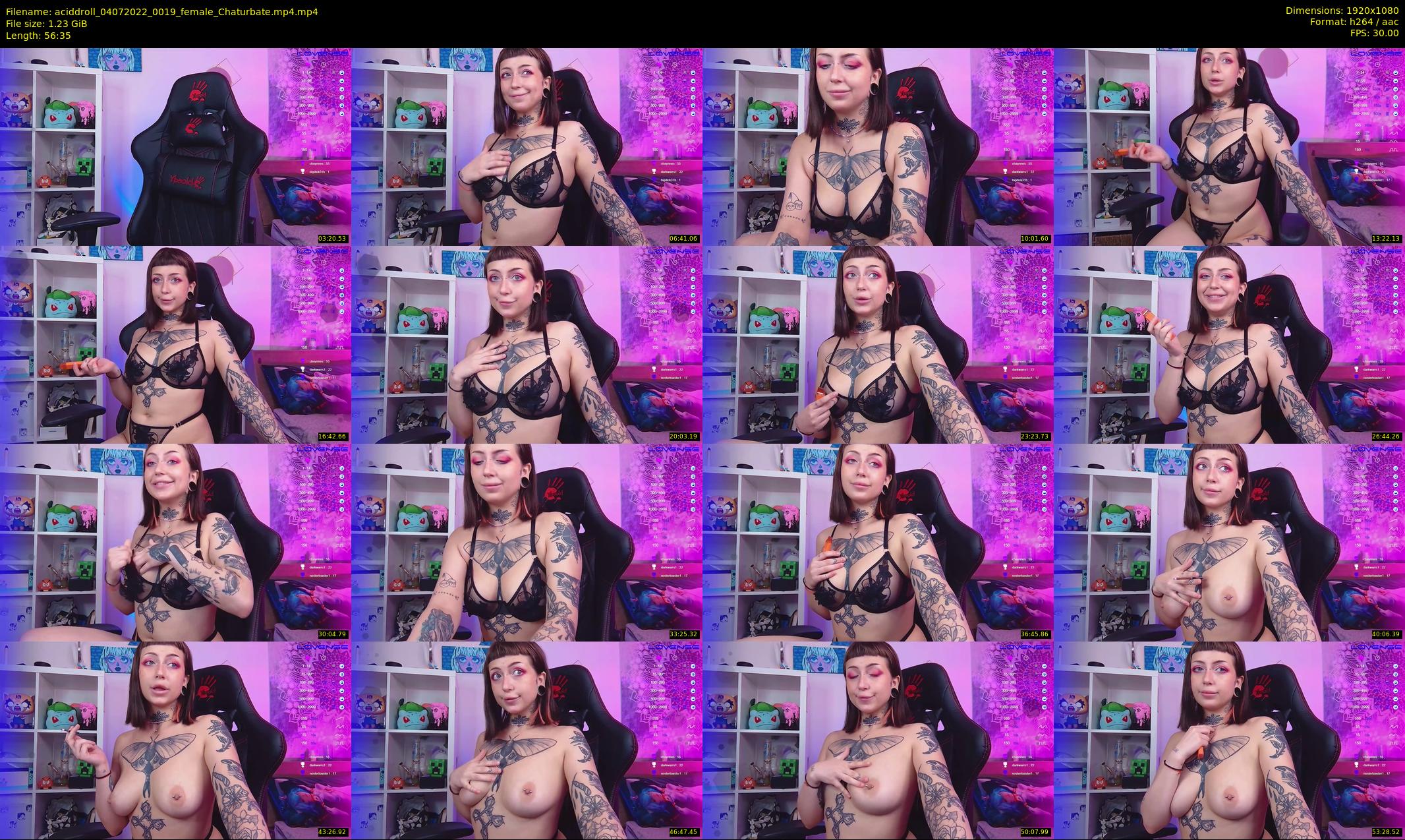aciddroll — 57 minute Chaturbate female cam show recording, 1080p, Jul 4, 2022